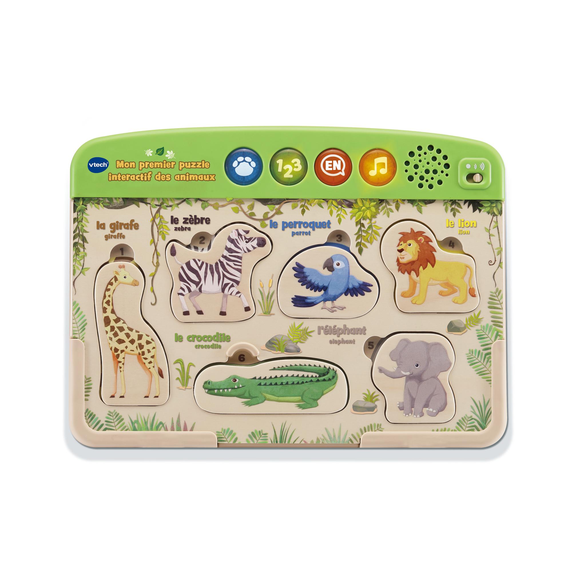 Voir la diapositive 6 : VTECH Mon 1er puzzle interactif des animaux en bois