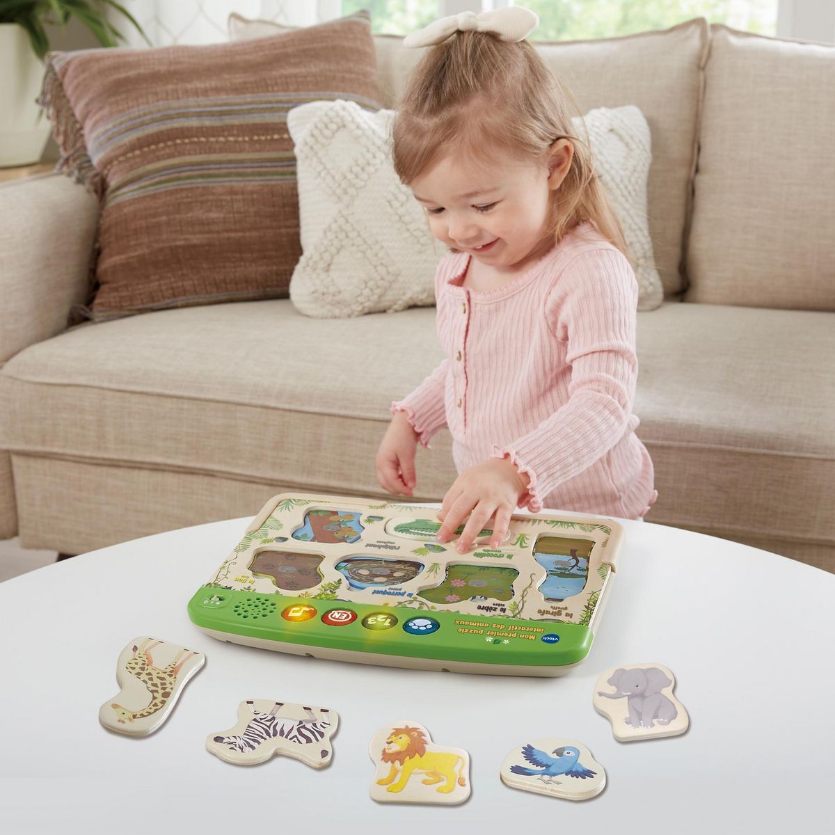 VTECH Mon 1er puzzle interactif des animaux en bois