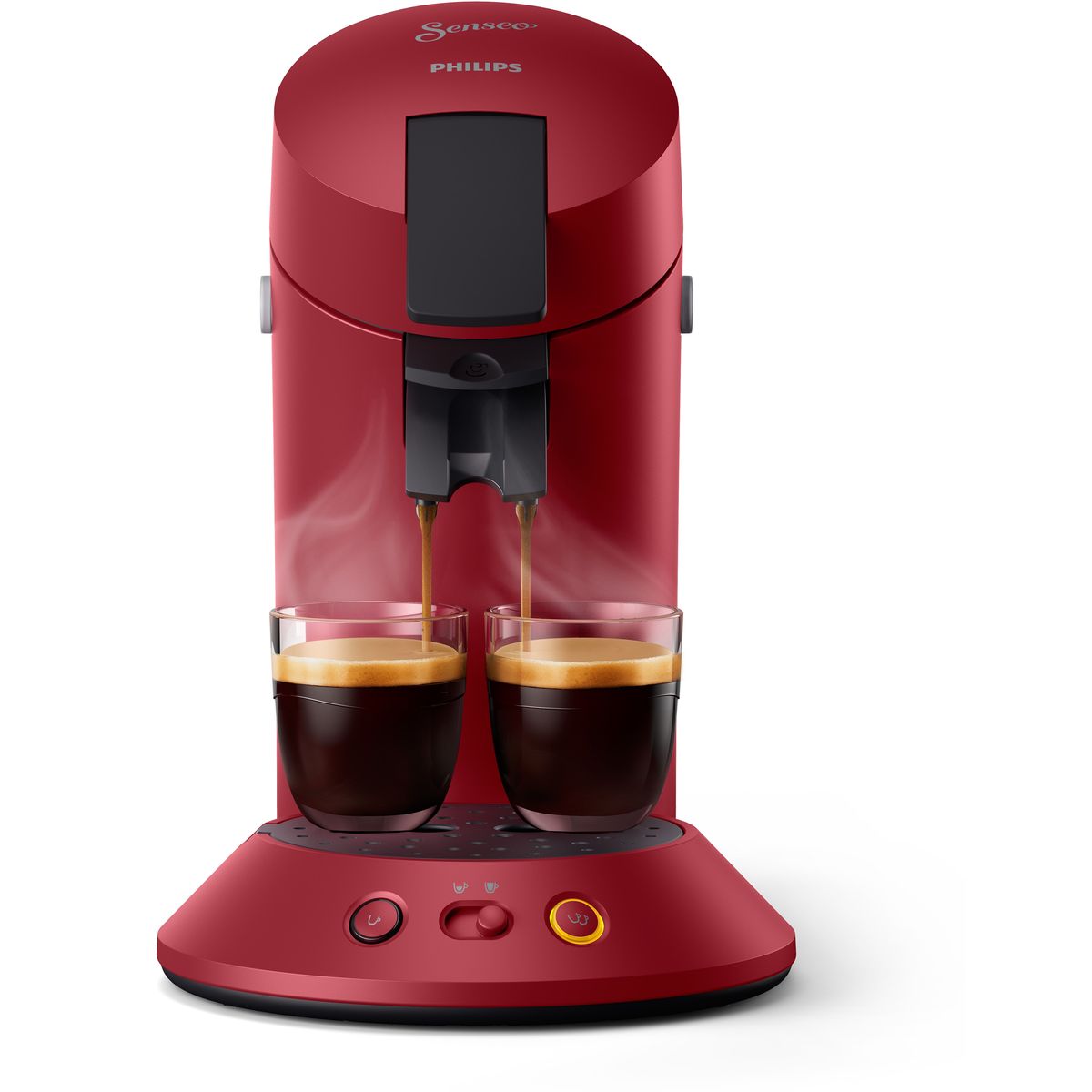 Voir la diapositive 3 : PHILIPS Cafetière à dosette Senseo CSA210/91 - Rouge