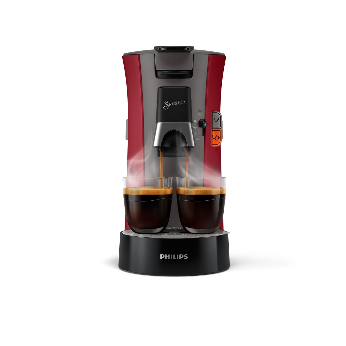 Voir la diapositive 3 : PHILIPS Cafetière à dosette SENSEO Select CSA240/91 - Rouge Intense