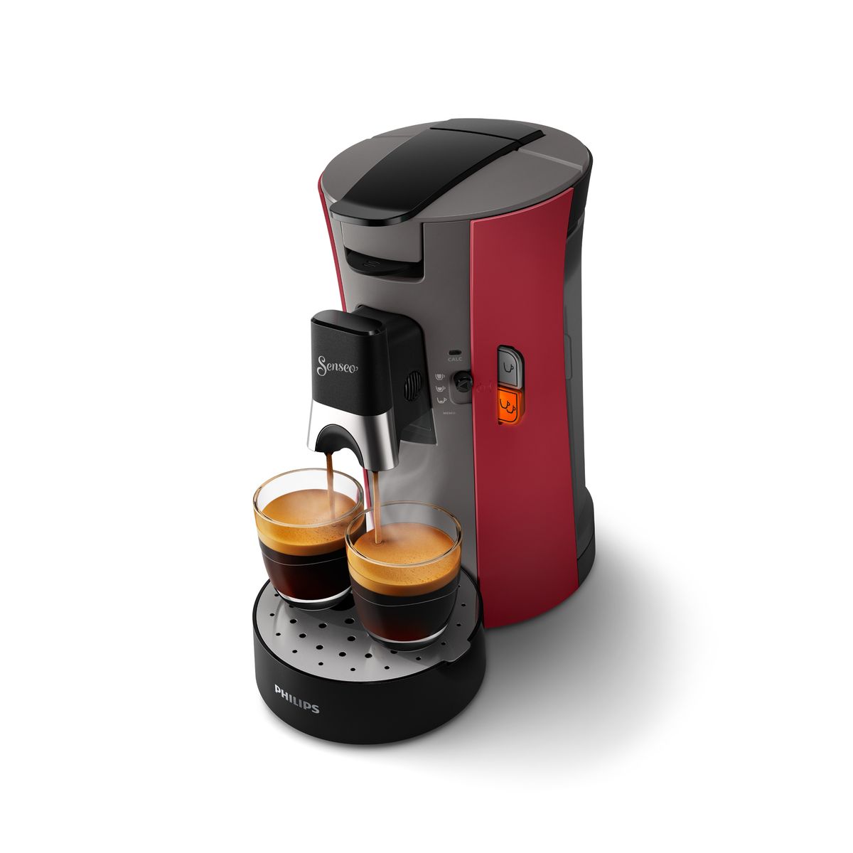 Voir la diapositive 4 : PHILIPS Cafetière à dosette SENSEO Select CSA240/91 - Rouge Intense