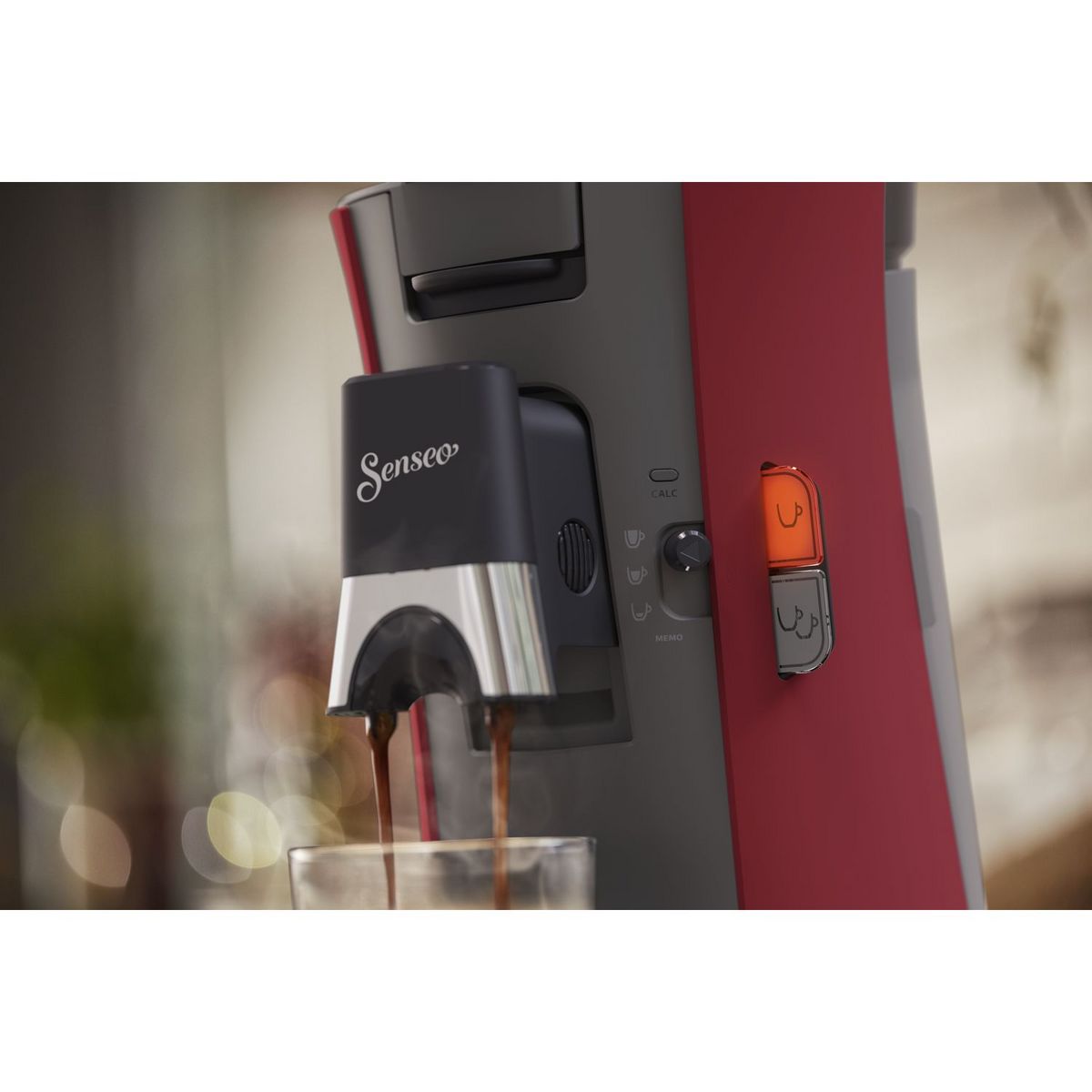 PHILIPS Cafetière à dosette SENSEO Select CSA240/91 - Rouge Intense