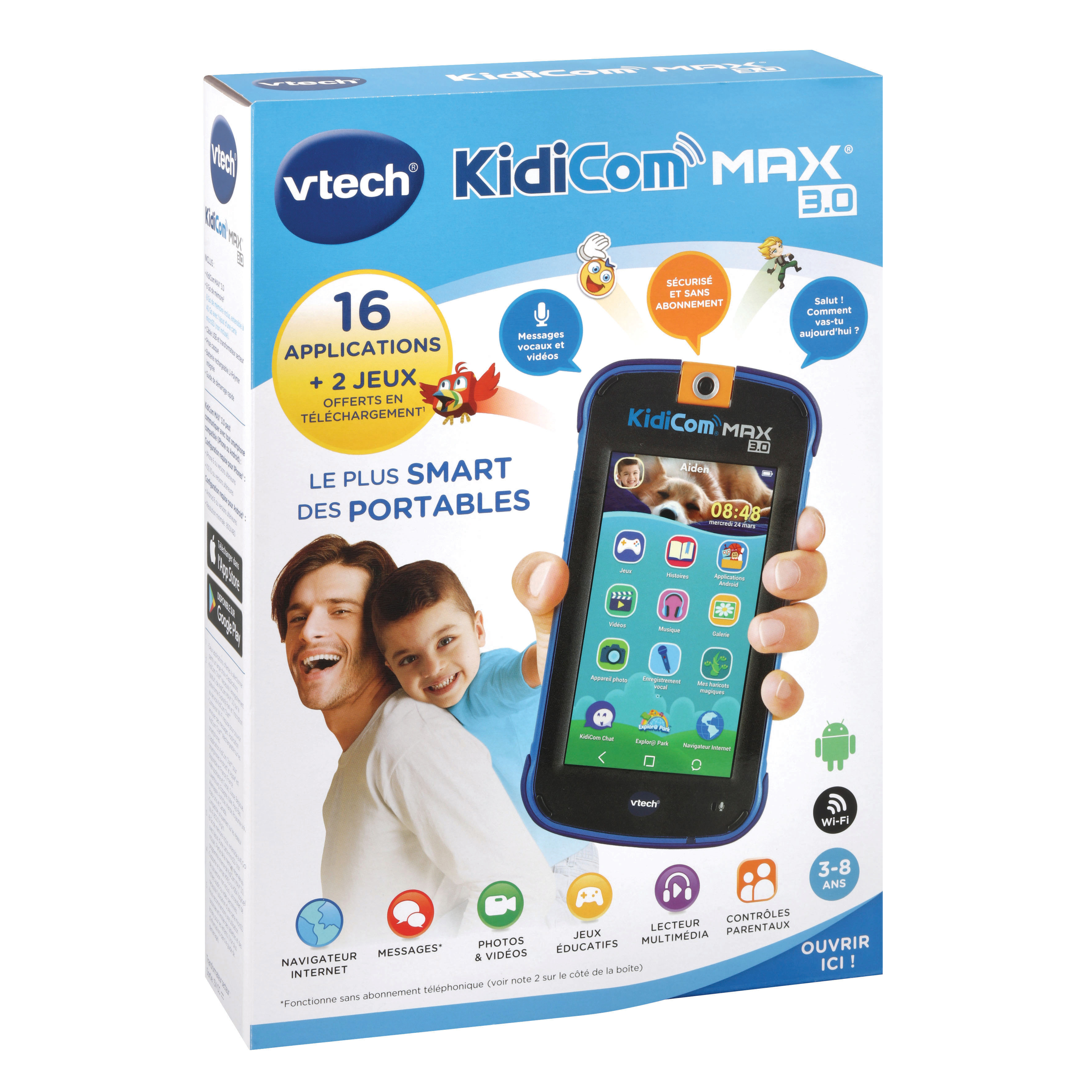 Voir la diapositive 2 : VTECH Kidicom Max 3.0- Bleu