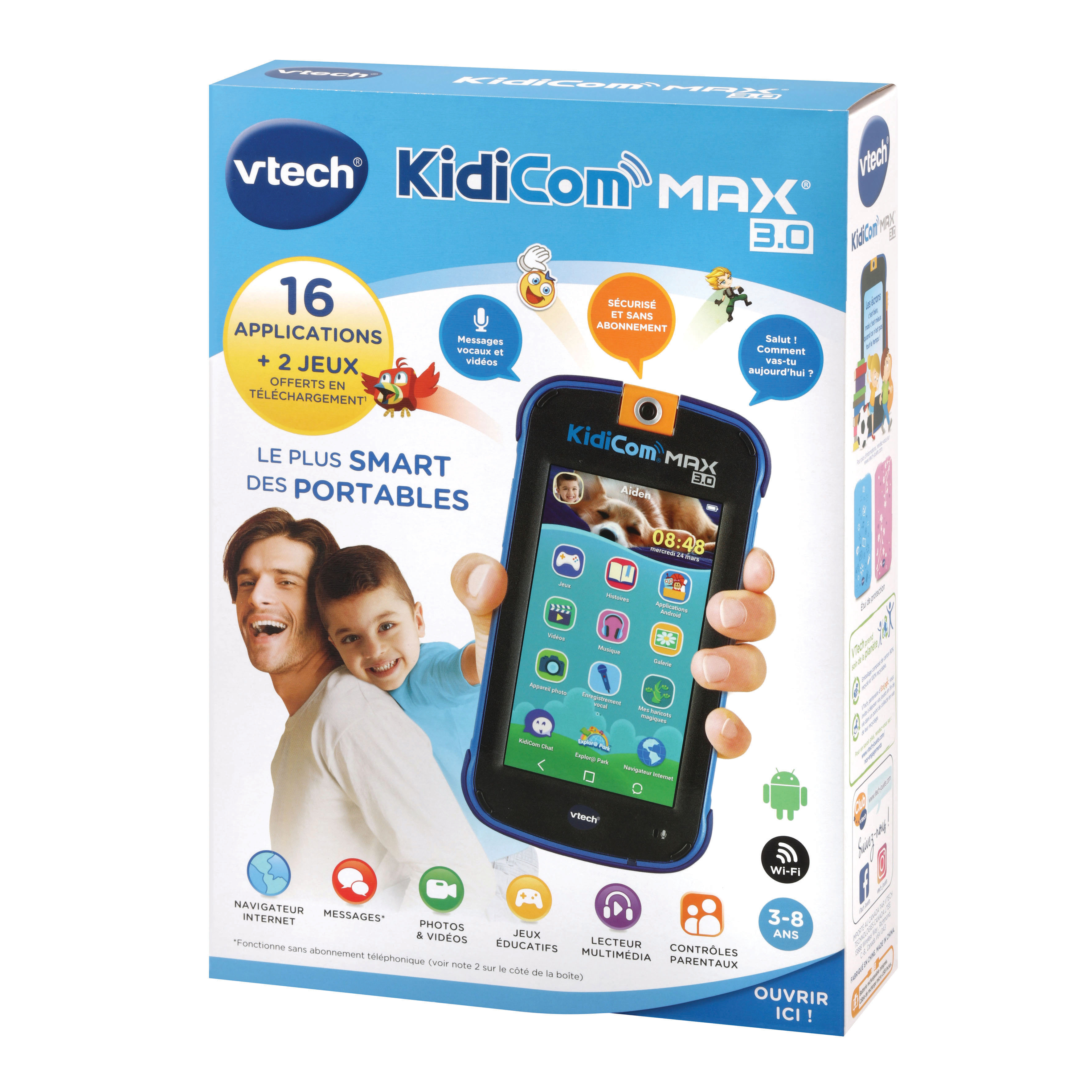 Voir la diapositive 3 : VTECH Kidicom Max 3.0- Bleu