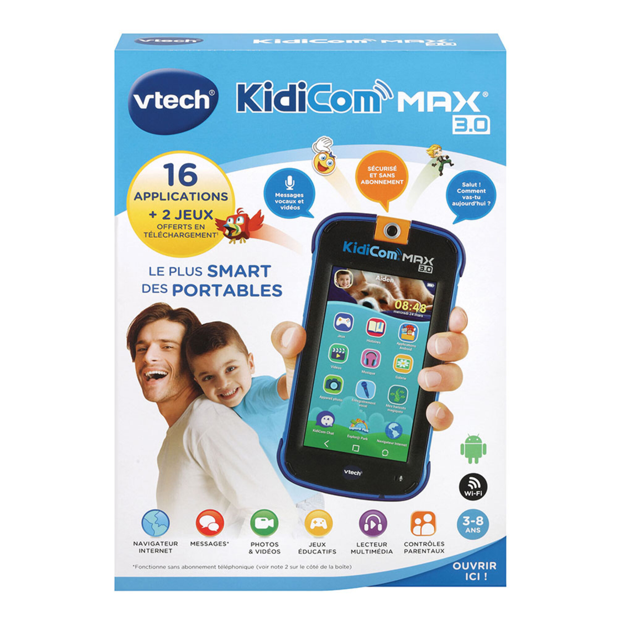 Voir la diapositive 4 : VTECH Kidicom Max 3.0- Bleu