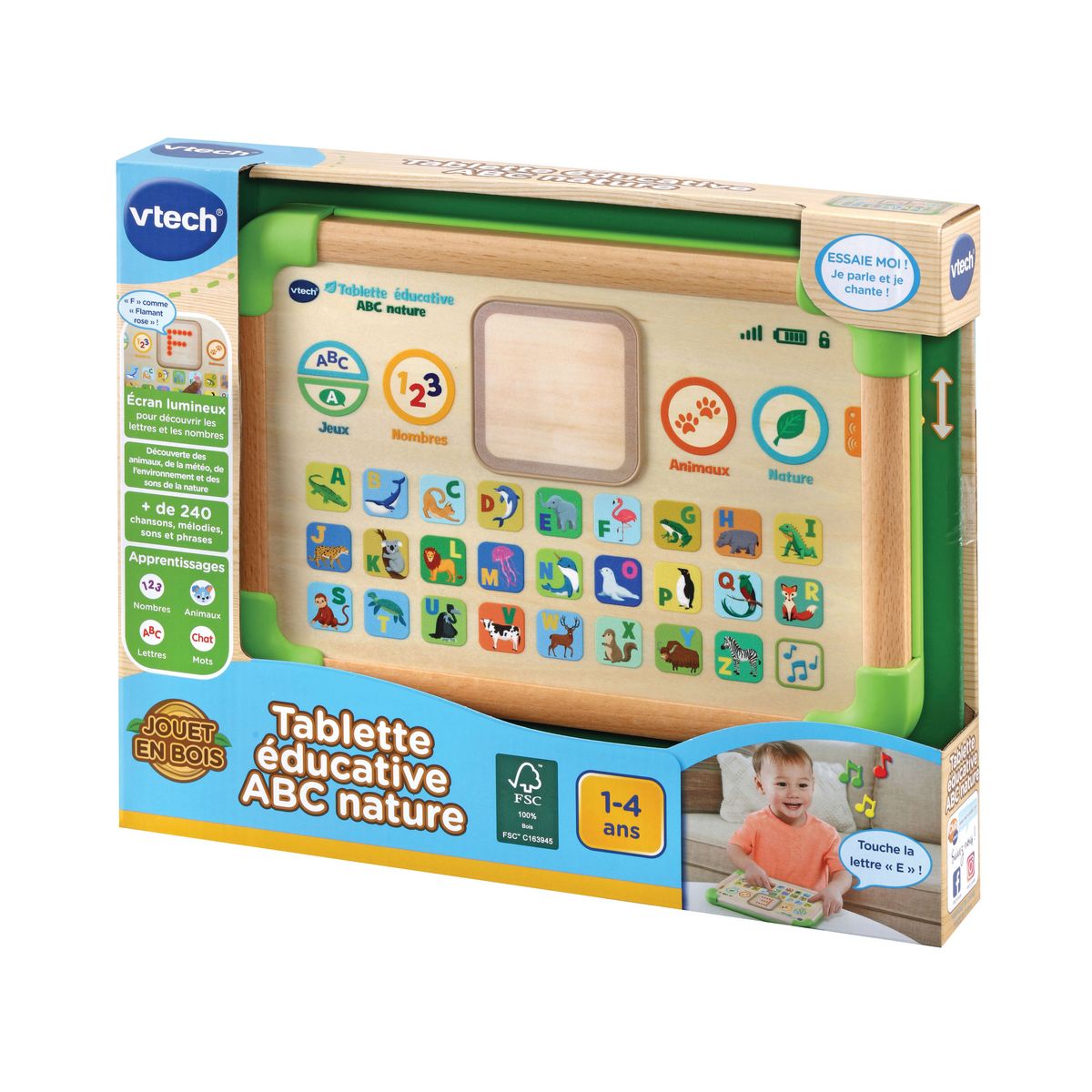 VTECH Tablette éducative ABC nature en bois