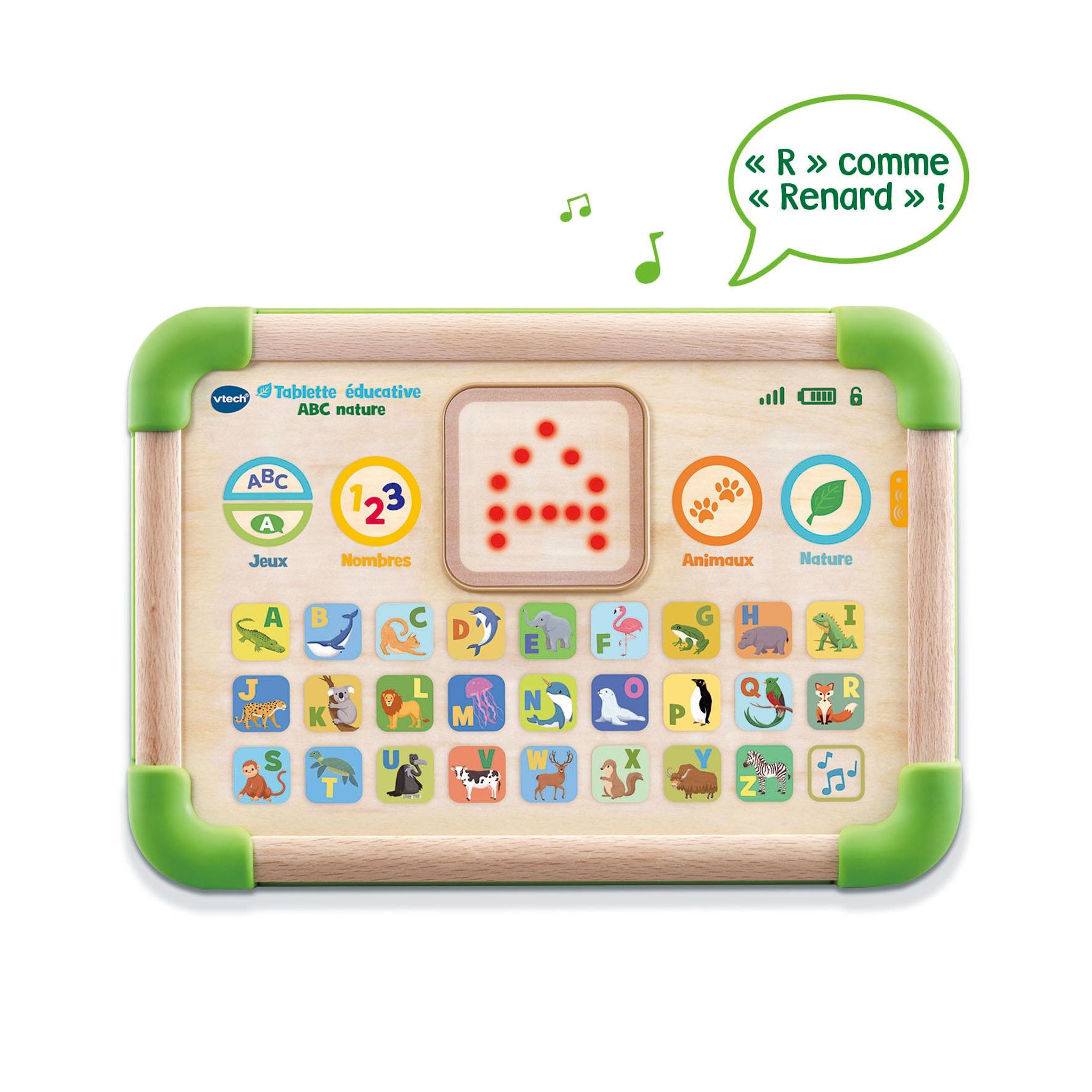 Voir la diapositive 4 : VTECH Tablette éducative ABC nature en bois