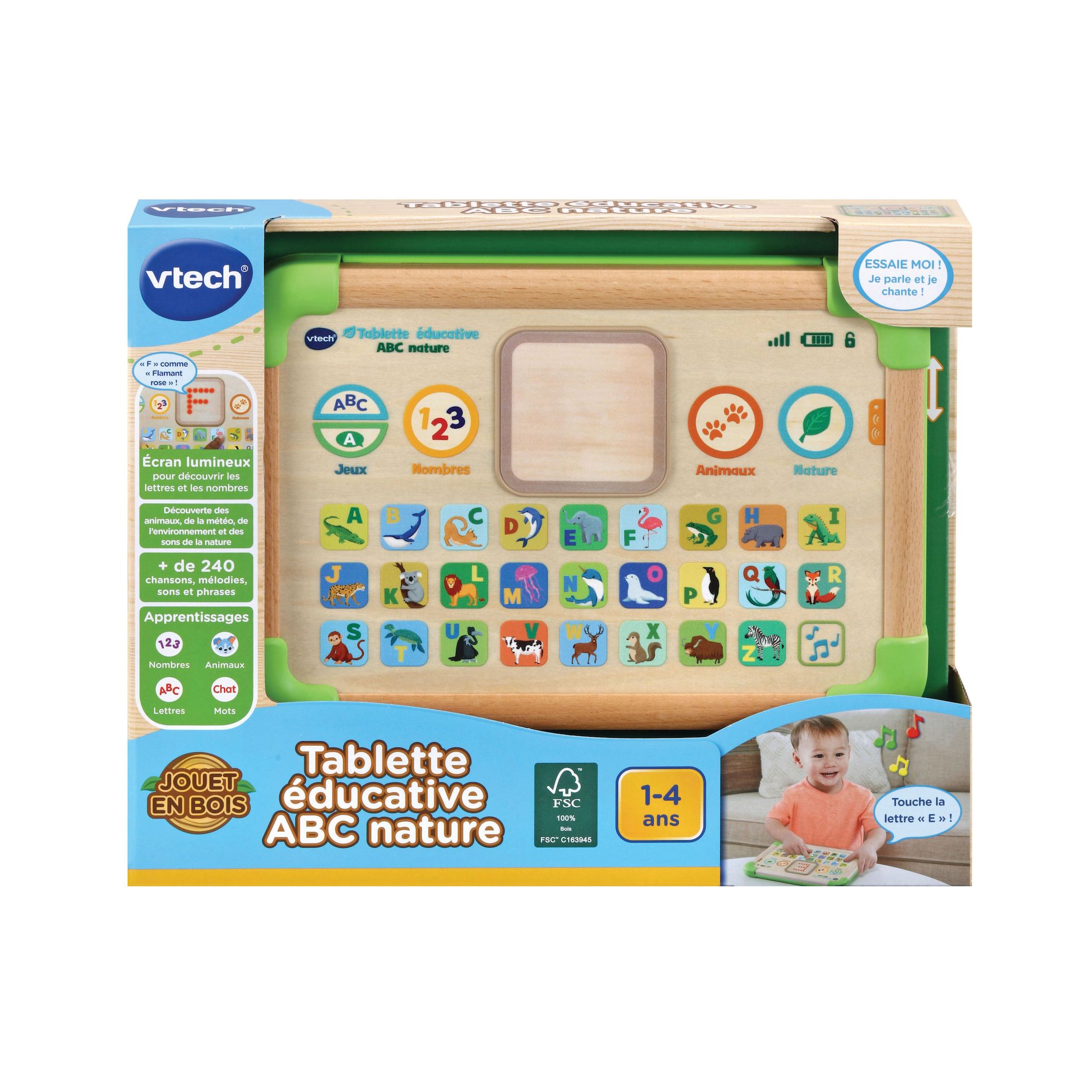 Voir la diapositive 6 : VTECH Tablette éducative ABC nature en bois