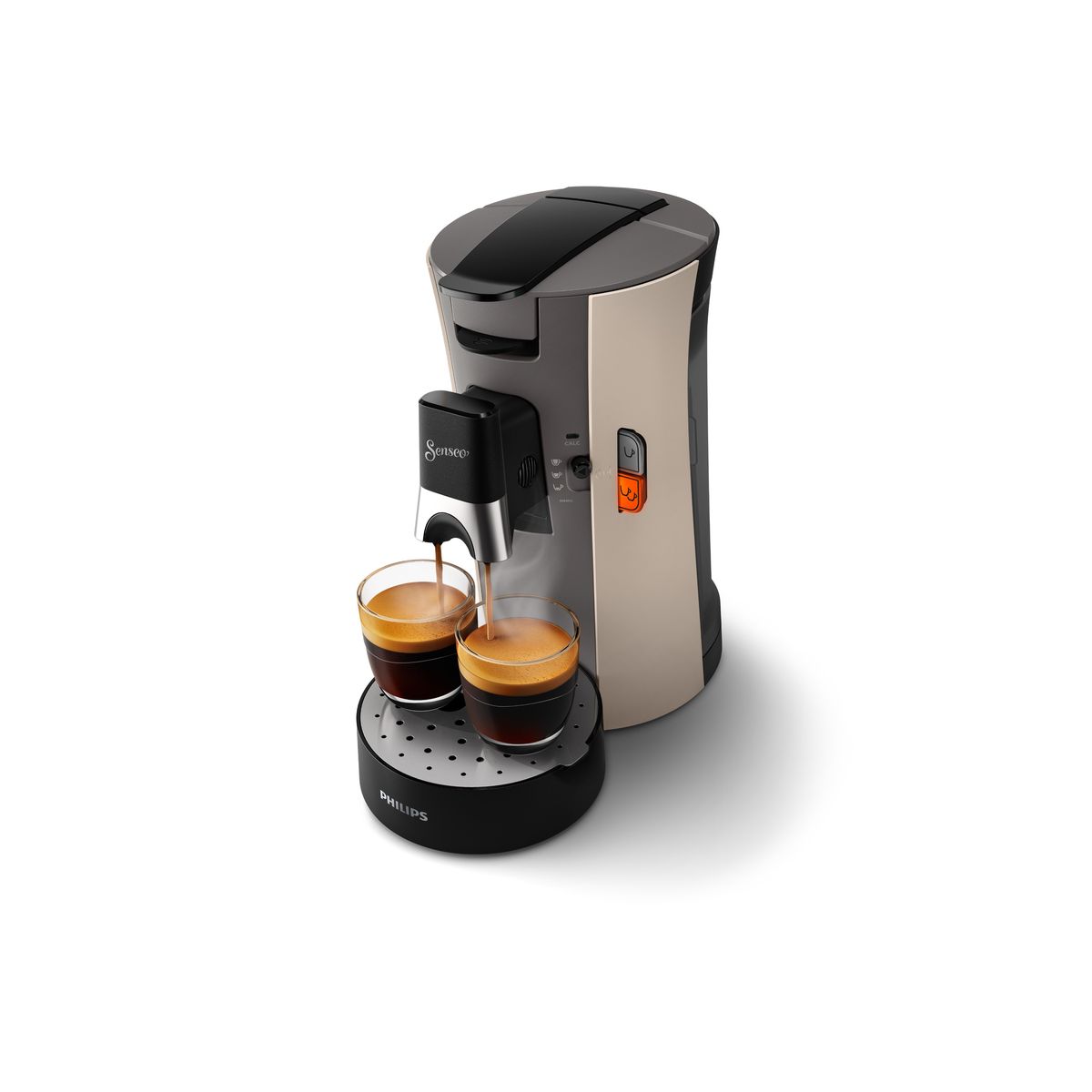 Voir la diapositive 5 : PHILIPS Cafetière à dosette SENSEO Select CSA240/31 - Nougat