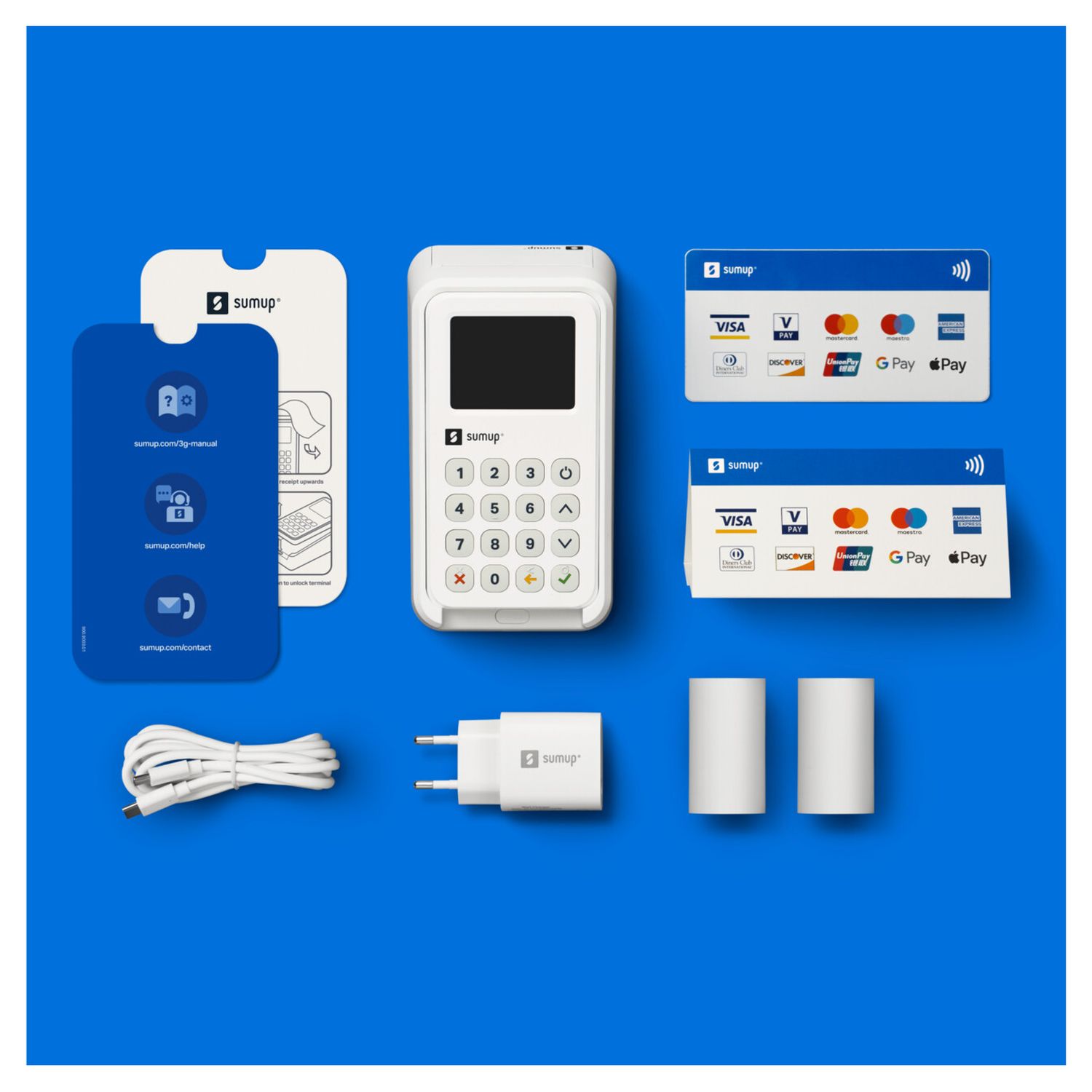 Voir la diapositive 3 : SUMUP Terminal de paiement Kit de paiement 3G+