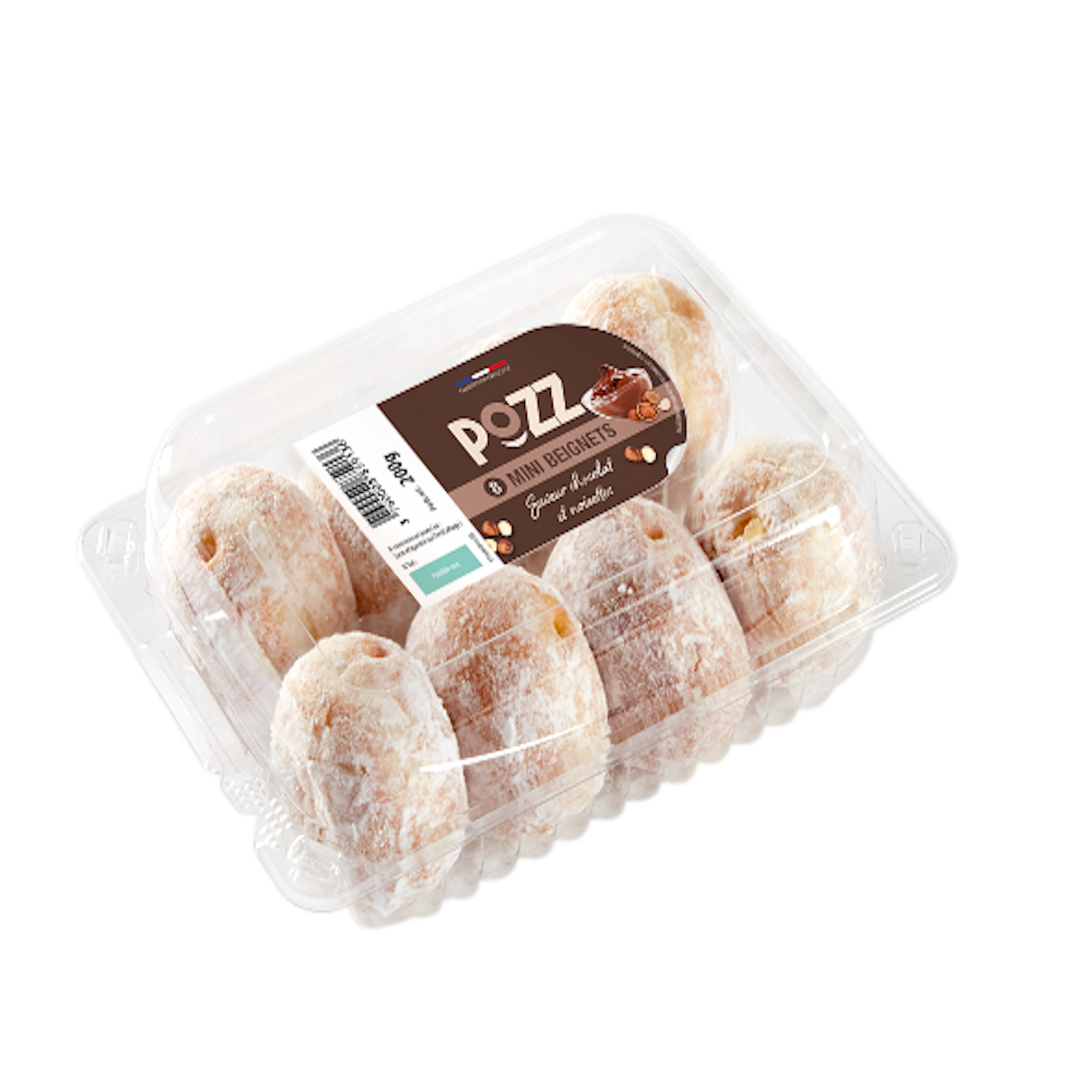 POZZ Mini beignets chocolat noisettes blister 25 pièces 200g