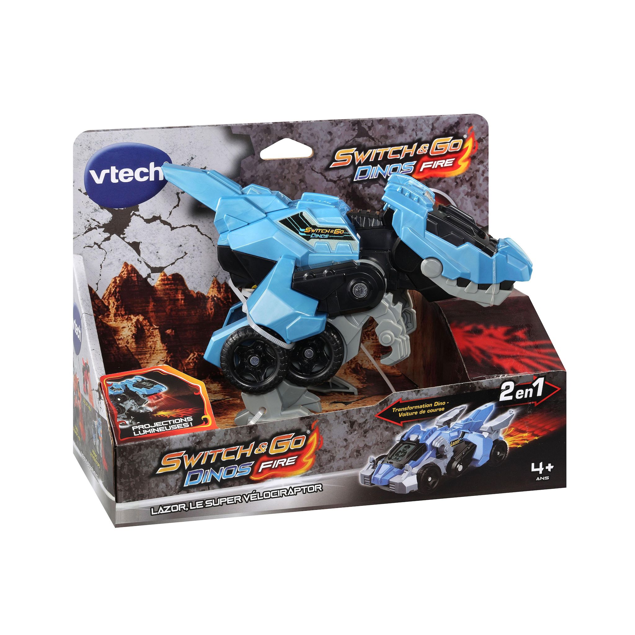 Voir la diapositive 4 : VTECH Switch et Go Dinos Fire - Lazor, Le Super Vélociraptor
