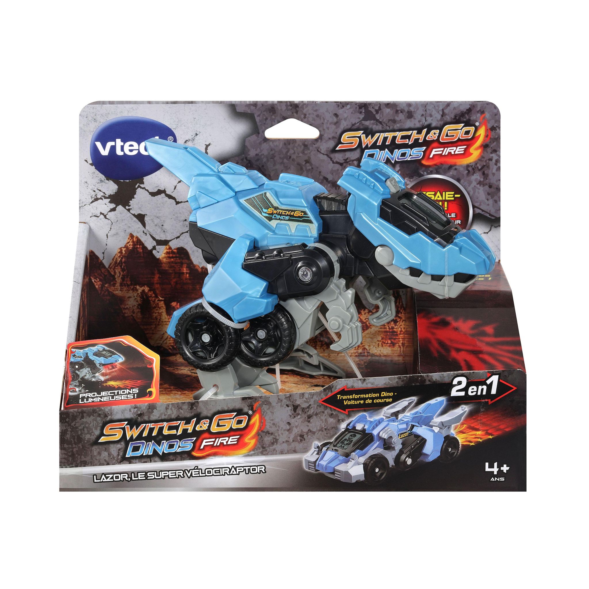 Voir la diapositive 5 : VTECH Switch et Go Dinos Fire - Lazor, Le Super Vélociraptor
