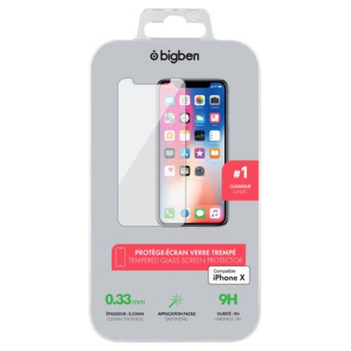 BBC Protection écran verre trempé Apple iPhone X/XS/11 pro