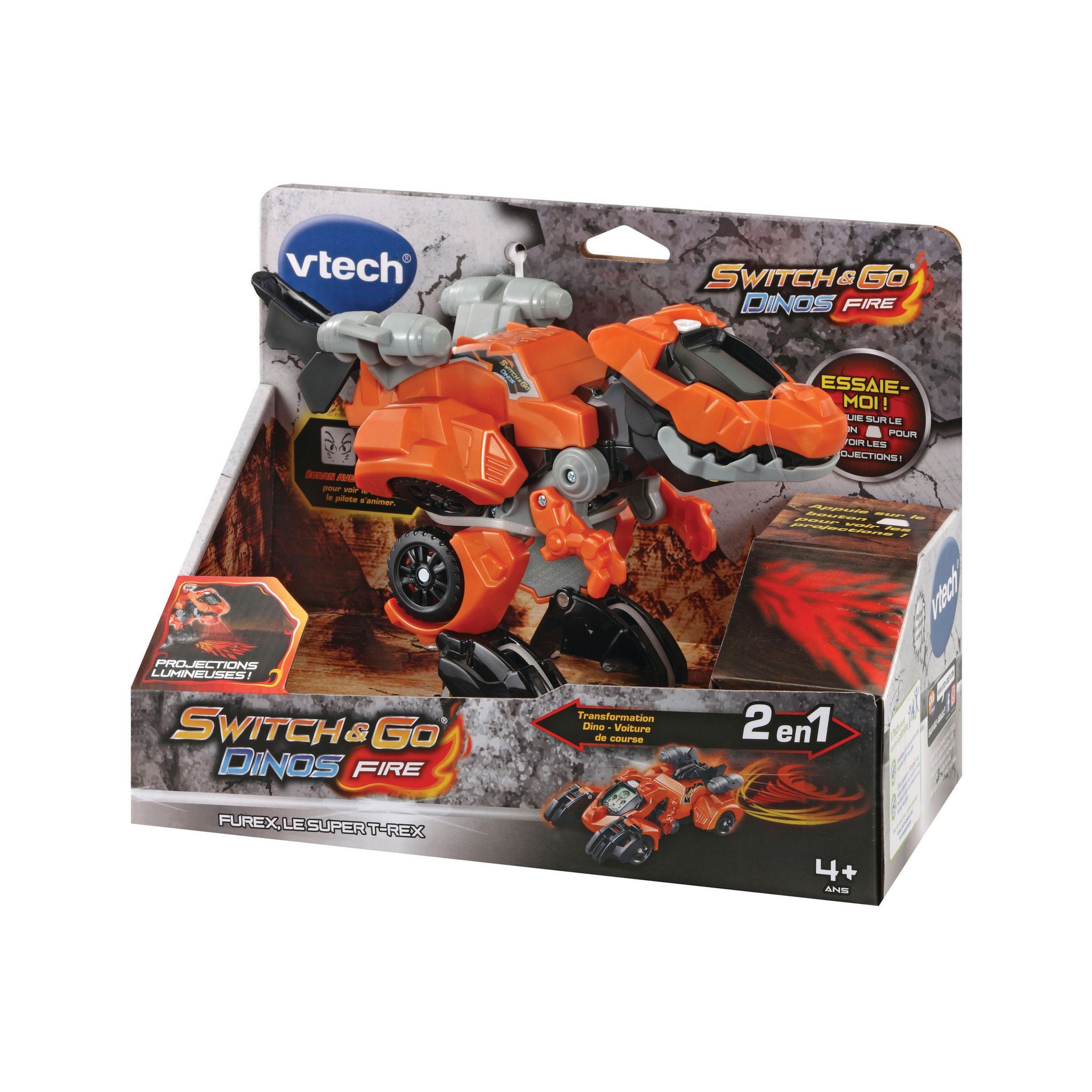 Voir la diapositive 3 : VTECH Véhicule Switch and Go Dino Fire Furexle Super T-Rex
