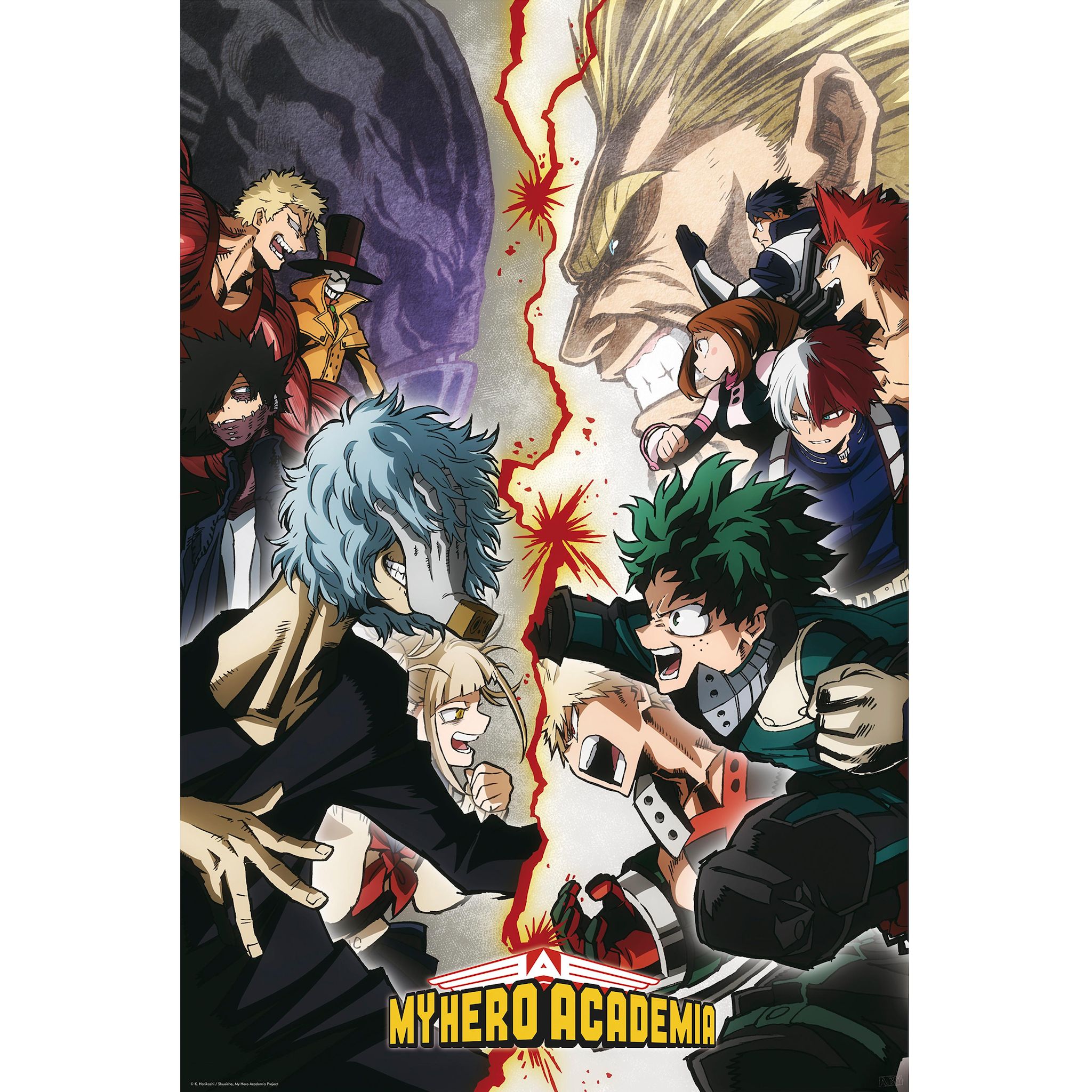 ABYSTYLE Poster confrontation Héros VS Vilains My Hero Academia