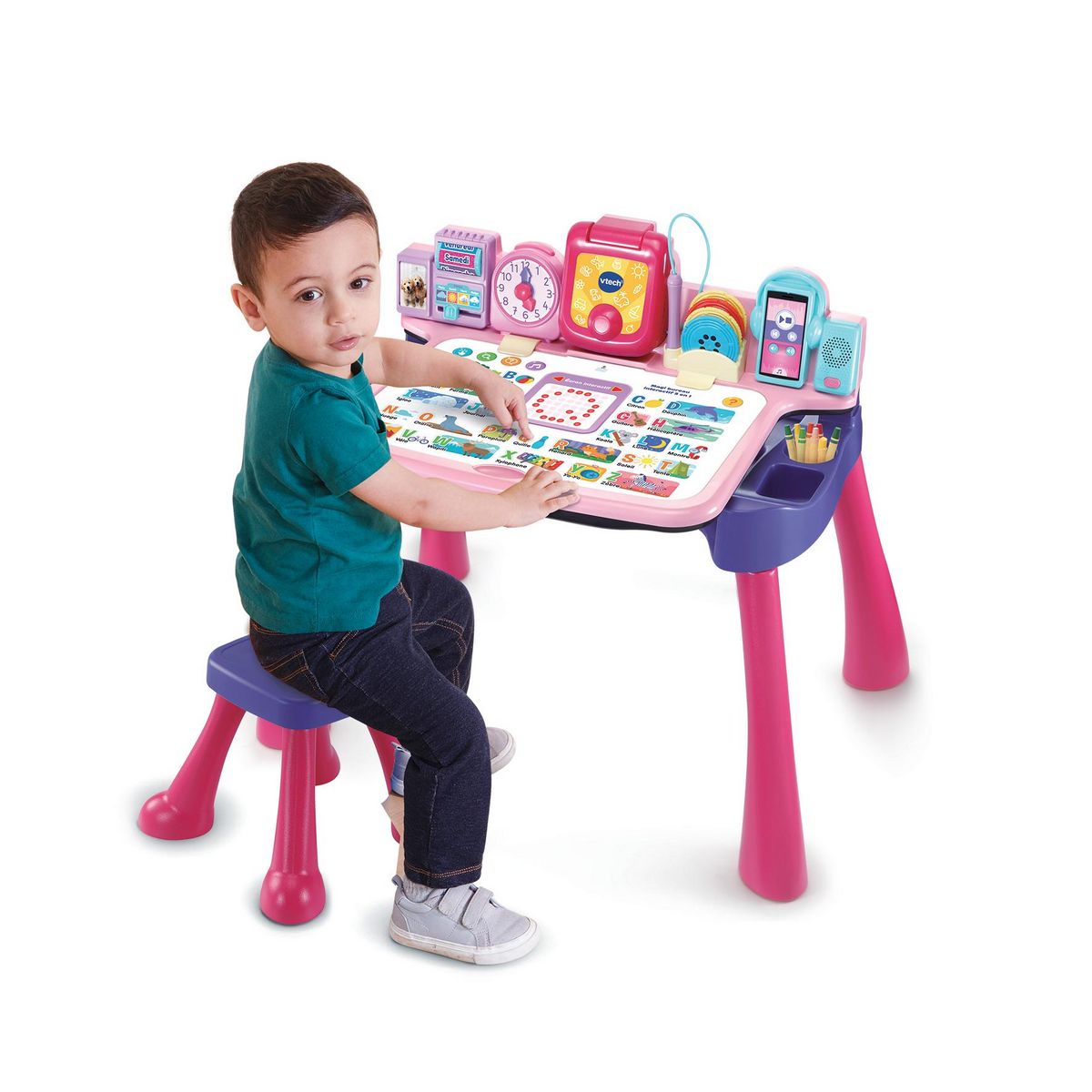 VTECH Magi Bureau interactif 5 en 1 Rose