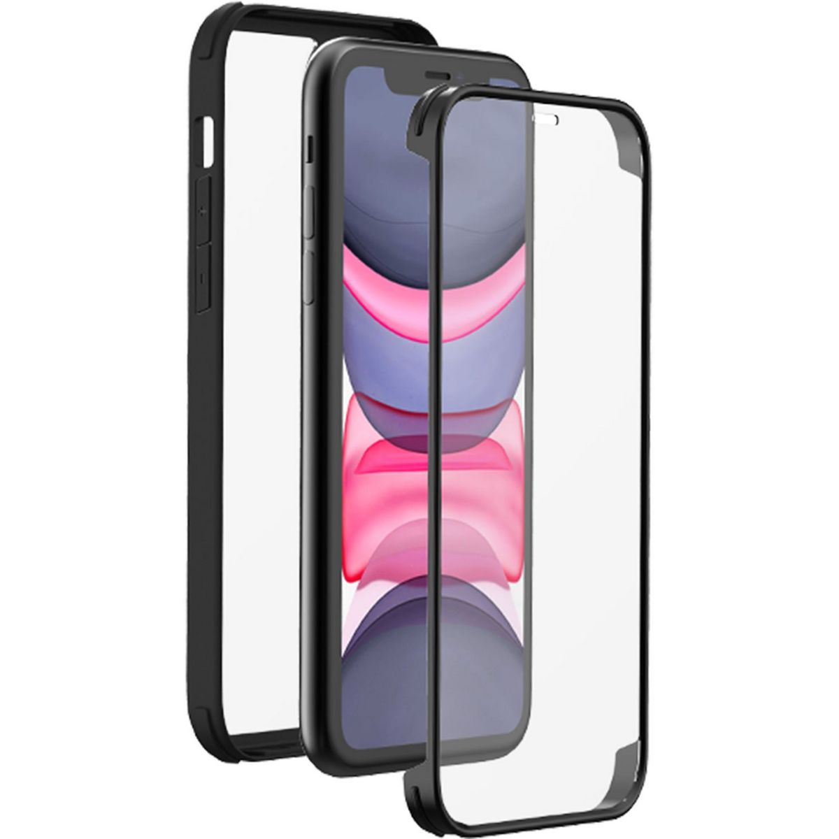BBC Coque 360° pour Apple iPhone 11 - Noir/Transparent