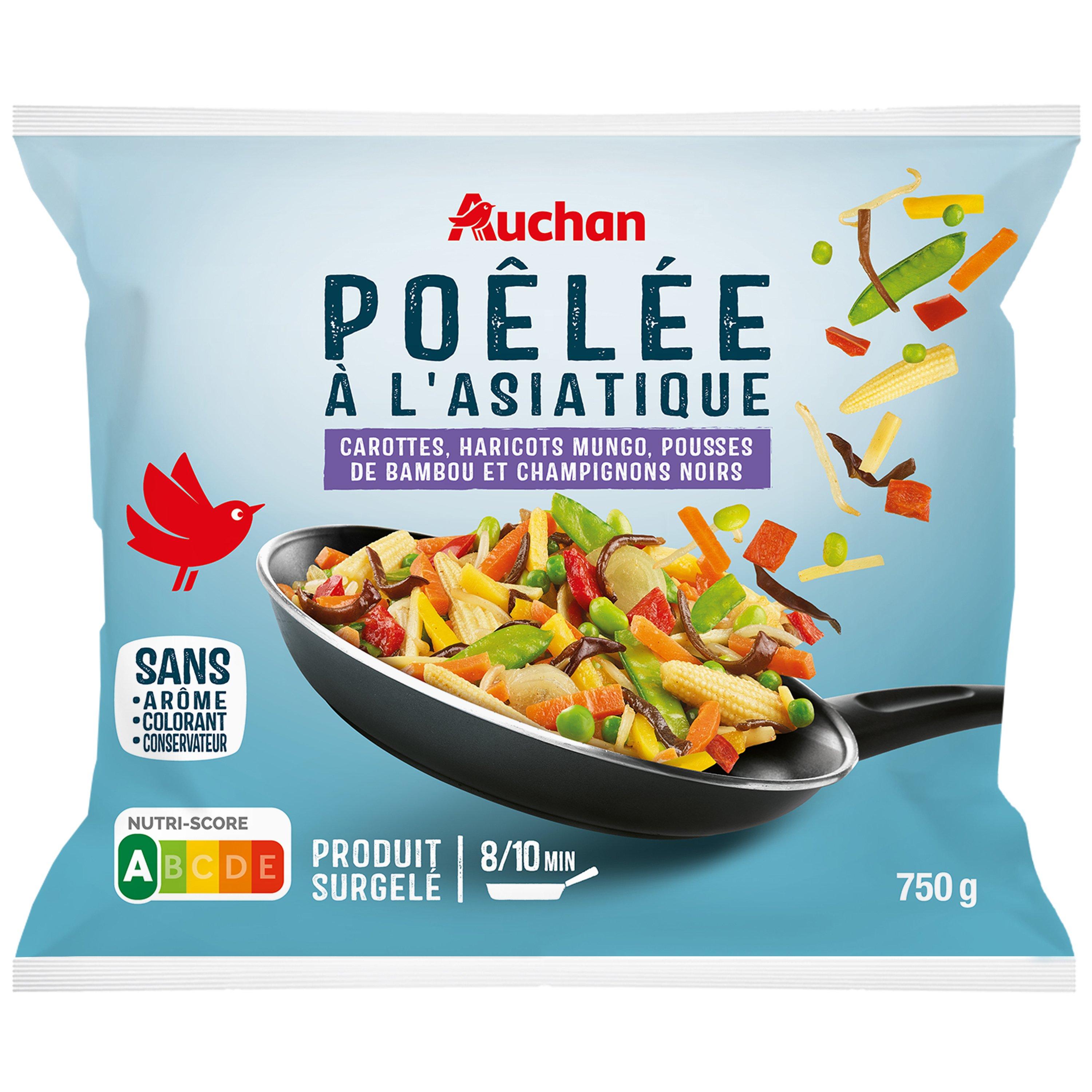 Voir la diapositive 3 : AUCHAN Poêlés de légumes à l'asiatique 5 portions 750g