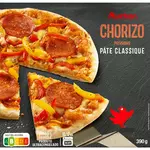 AUCHAN Pizza au chorizo cuite sur pierre  390g
