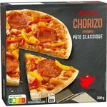 AUCHAN Pizza au chorizo cuite sur pierre  390g