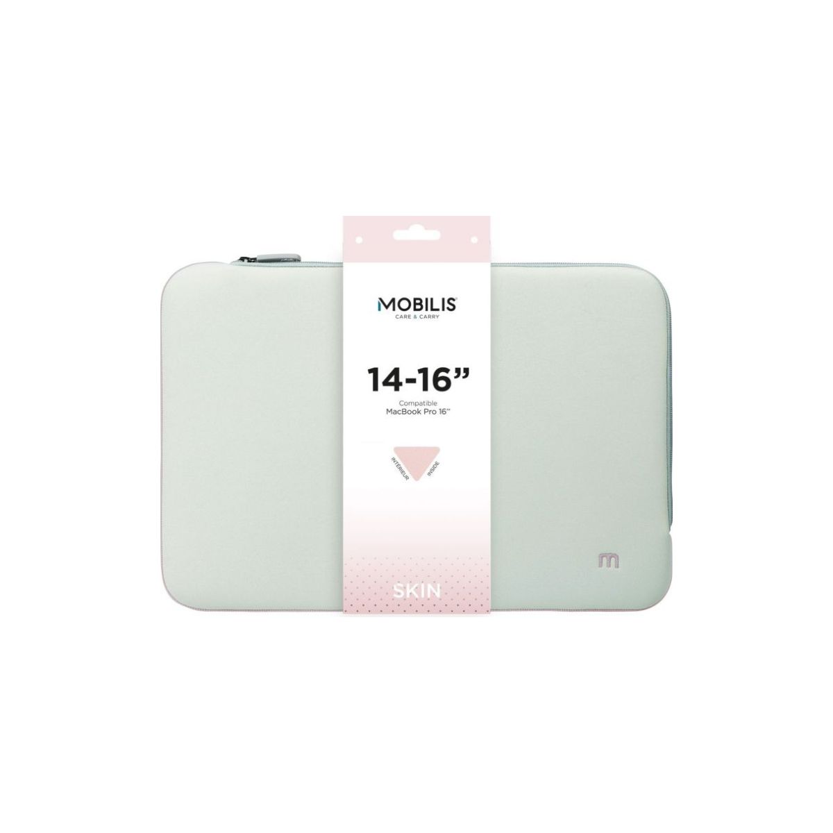 Voir la diapositive 3 : MOBILIS Housse PC 16 pouces - Gris et Rose