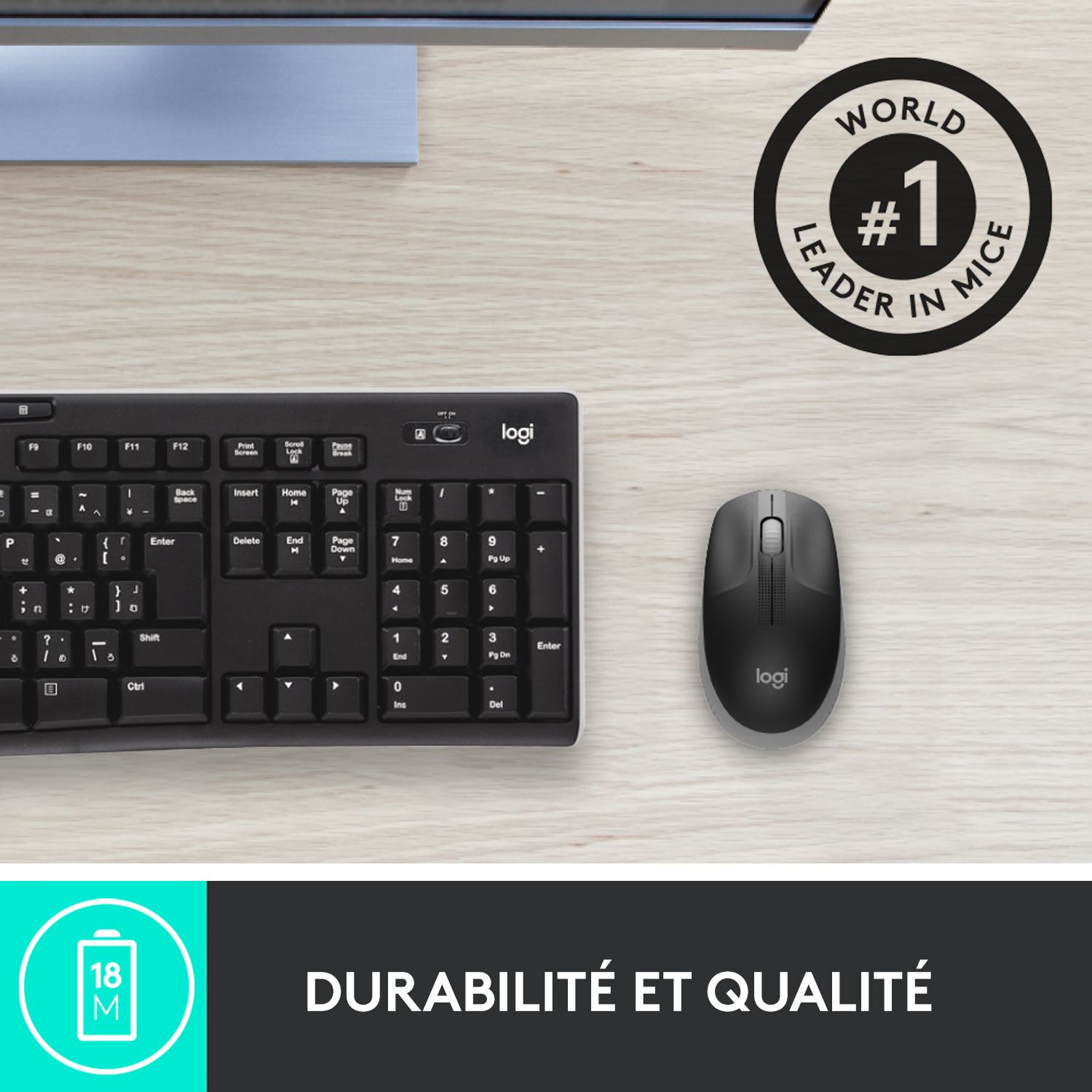 Voir la diapositive 2 : LOGITECH Souris SF M190 - Gris
