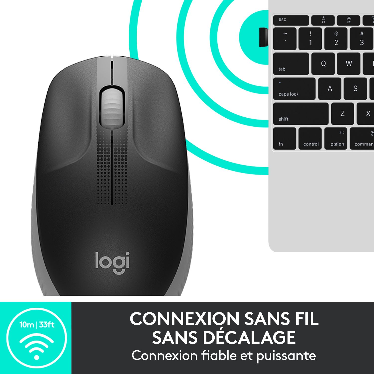 Voir la diapositive 3 : LOGITECH Souris SF M190 - Gris