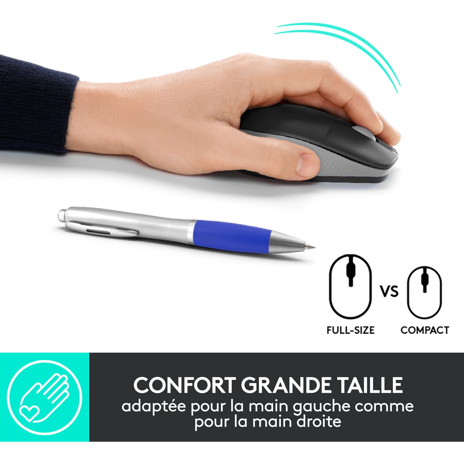 Voir la diapositive 6 : LOGITECH Souris SF M190 - Gris