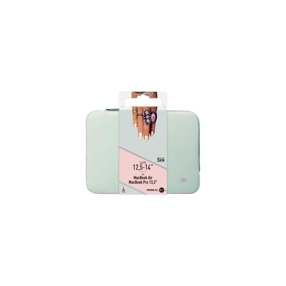 MOBILIS Housse PC 14 pouces - Gris et Rose