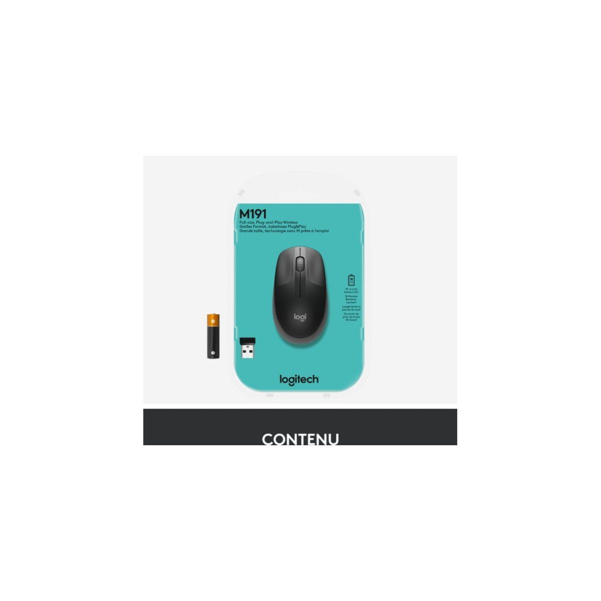LOGITECH Souris SF M190 Charco - Grise