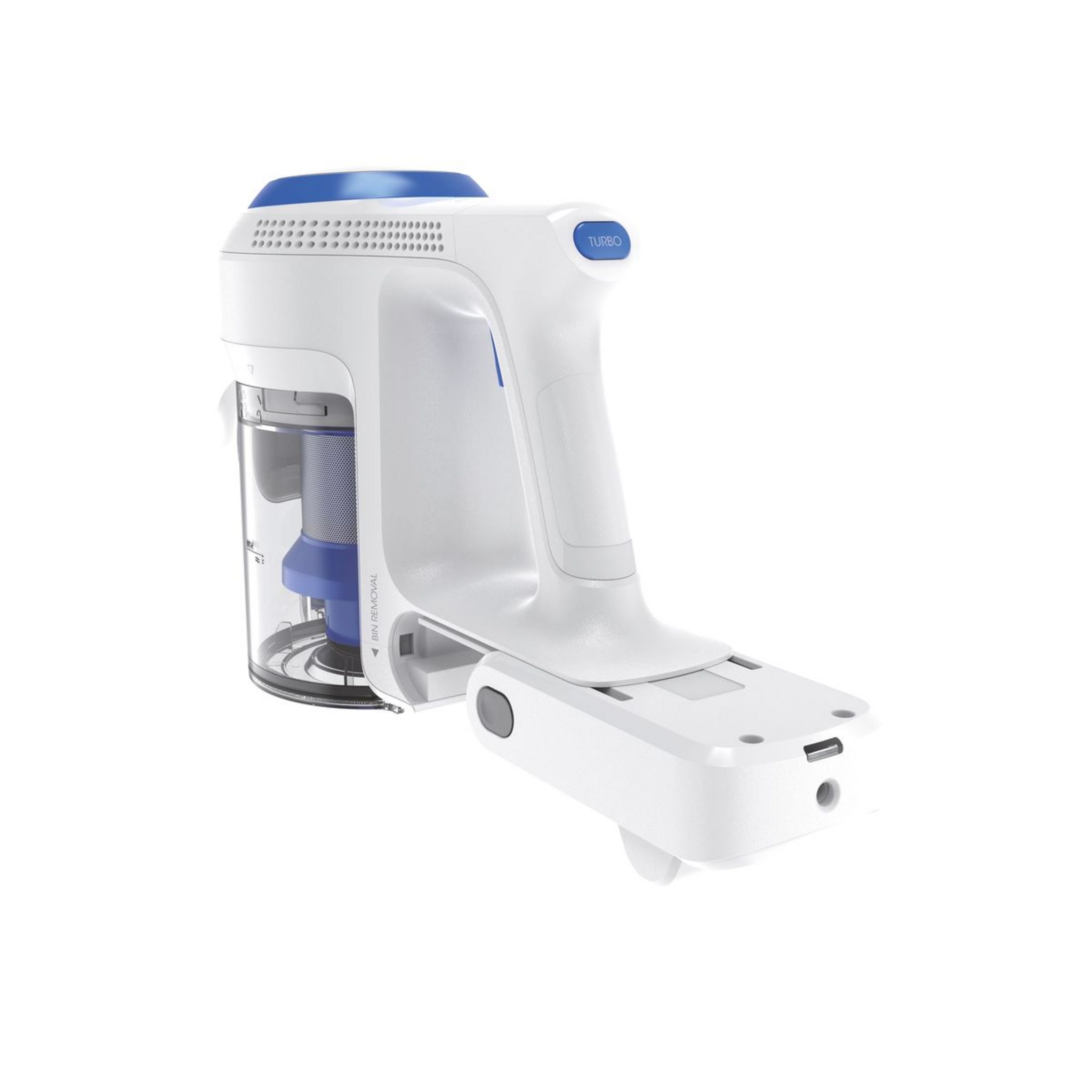 Voir la diapositive 4 : CANDY Aspirateur balai CVIVA10 - Bleu