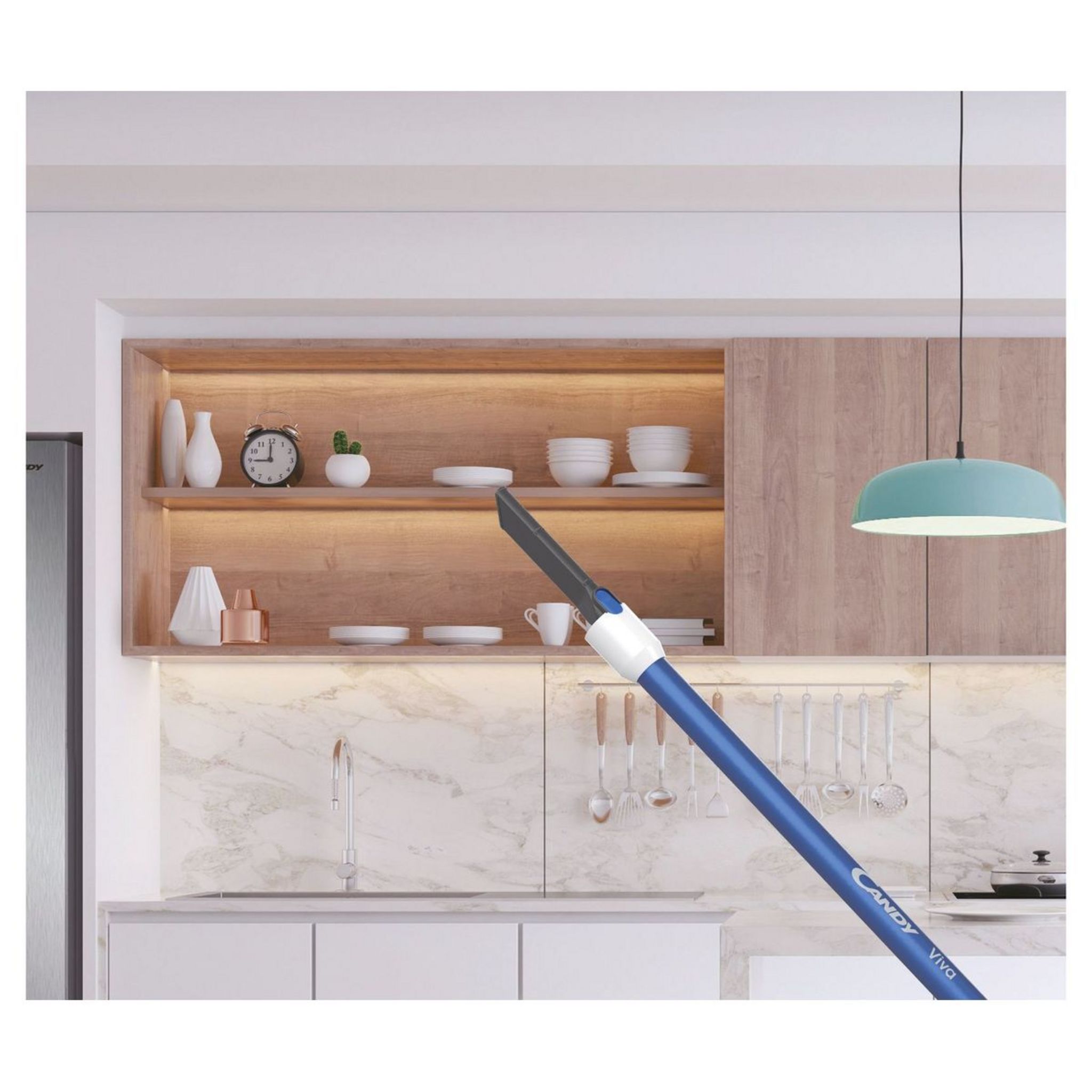Voir la diapositive 7 : CANDY Aspirateur balai CVIVA10 - Bleu