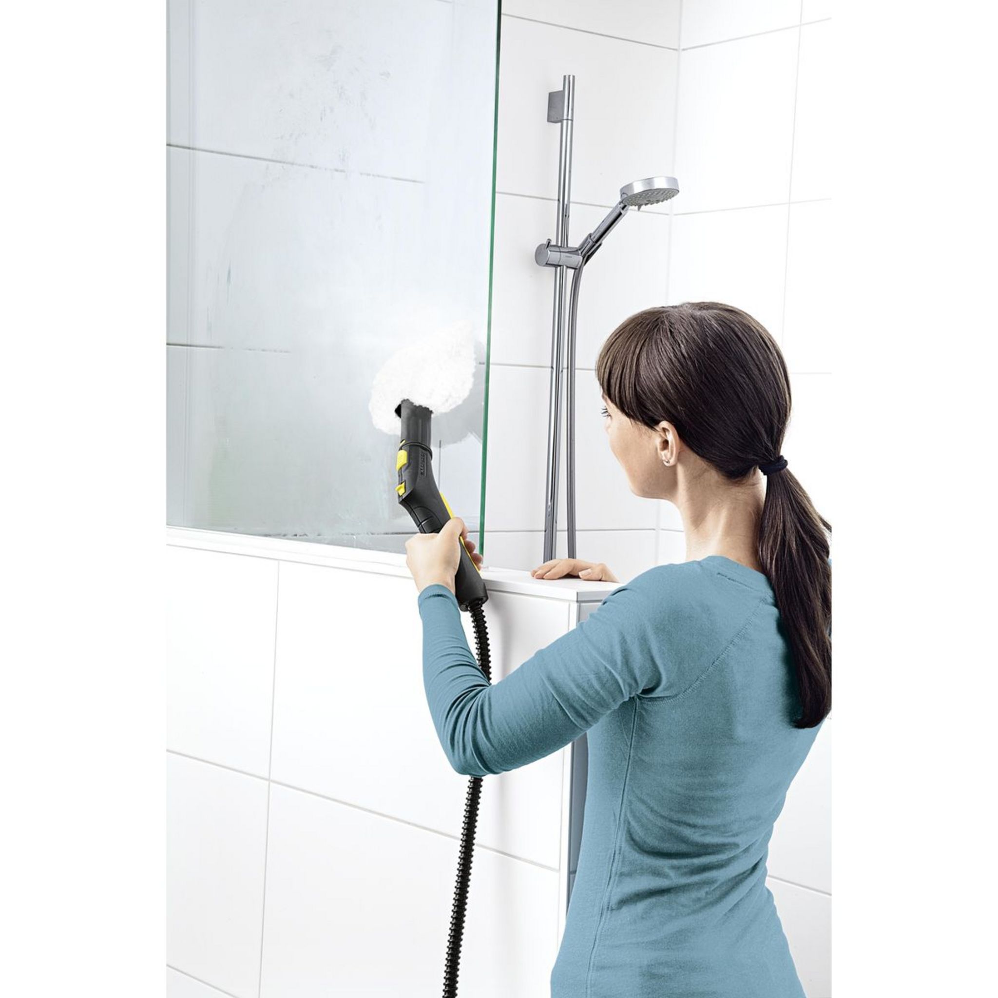 Voir la diapositive 2 : KARCHER Jeu de bonnettes microfibre 2.863-270.0 - Blanc