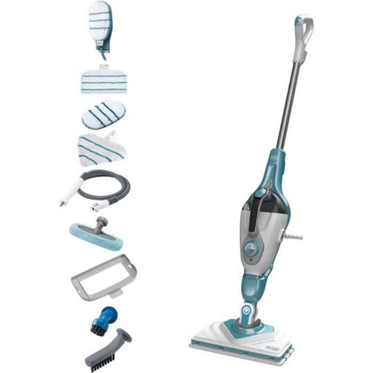 Voir la diapositive 3 : BLACK ET DECKER Balai et gant vapeur BHSM166DSM-QS