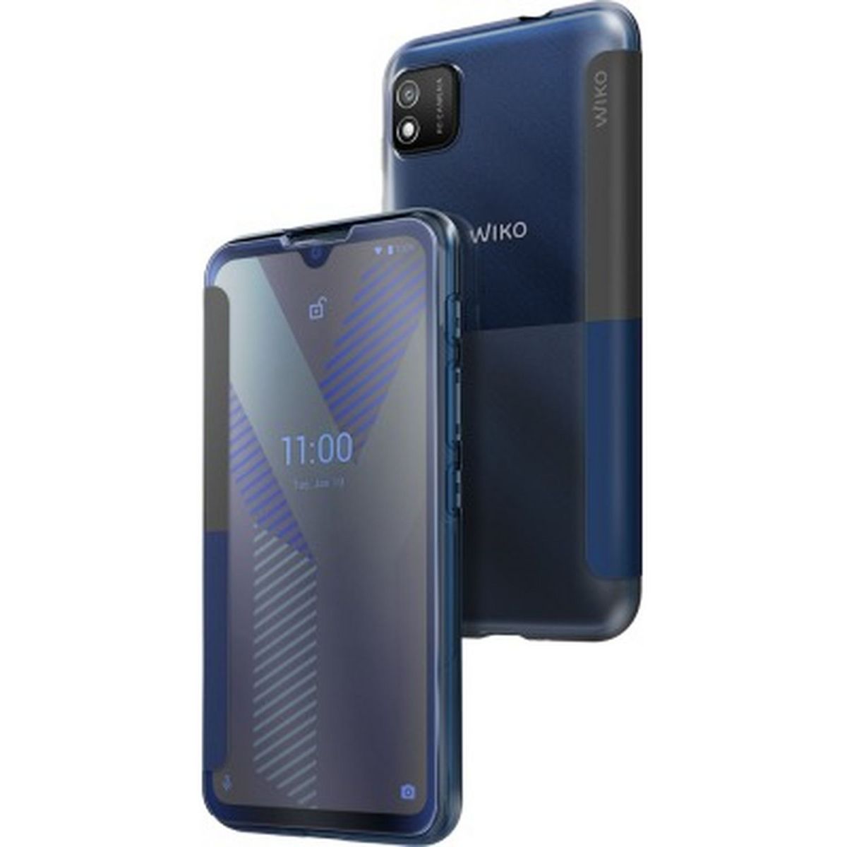 WIKO Étui folio Night Blue power pour Wiko Y62 - Bleu nuit