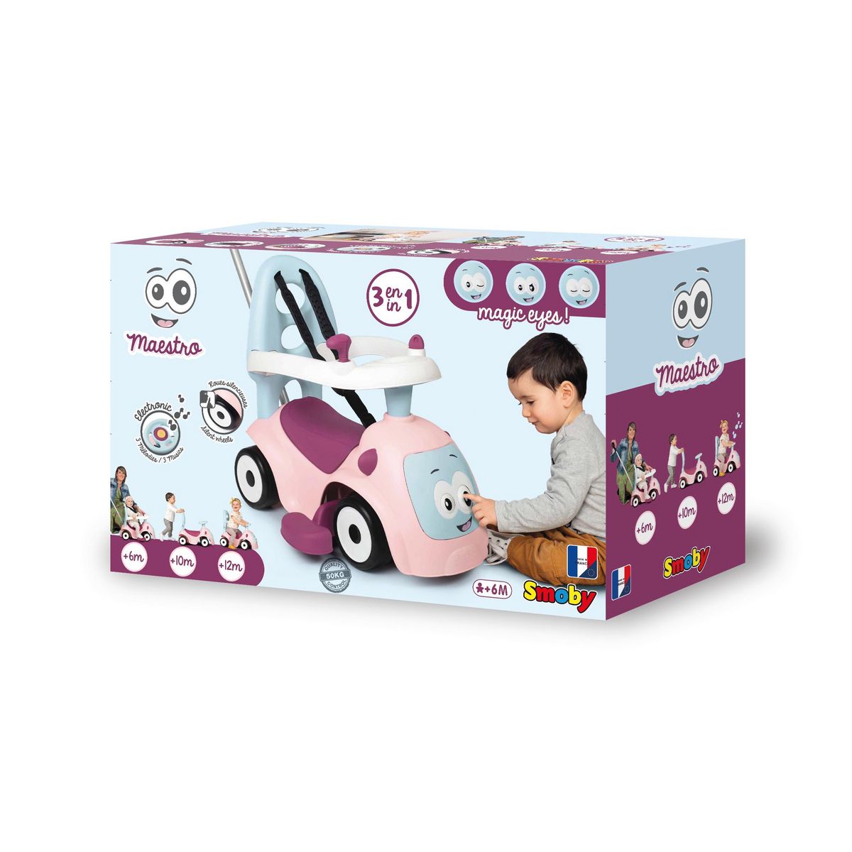 SMOBY Porteur Maestro balade - Rose