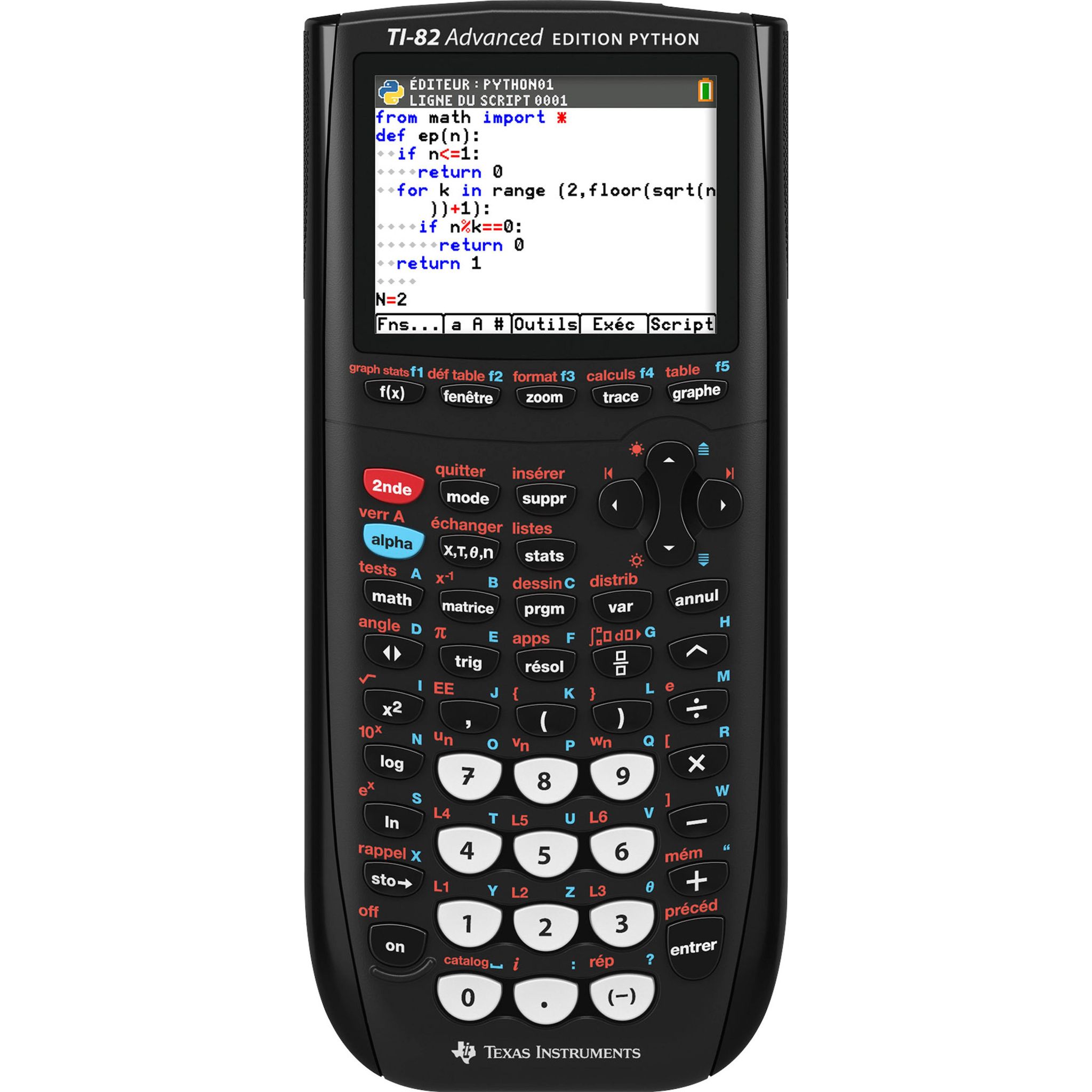 TEXAS INSTRUMENT Calculatrice TI-83 Adva,ced Python Couleur