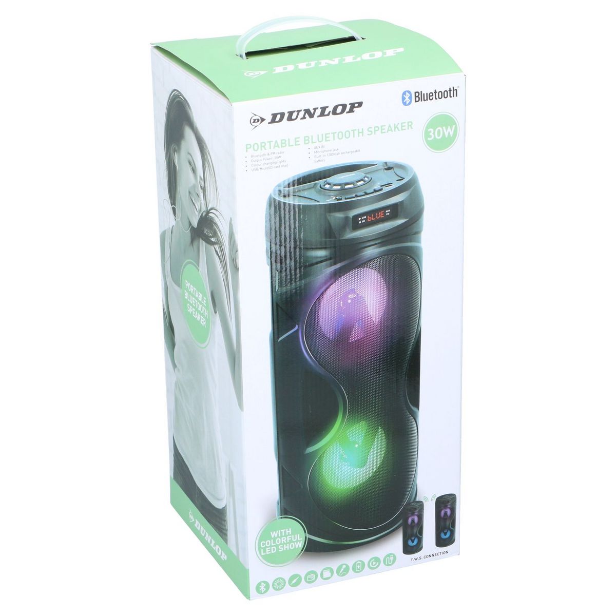 DUNLOP Enceinte Bluetooth - Noir - MW-530