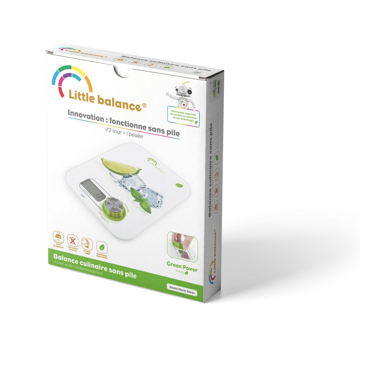 Voir la diapositive 6 : LITTLE BALANCE Balance de cuisine 8447 FLOWCIT - Blanc