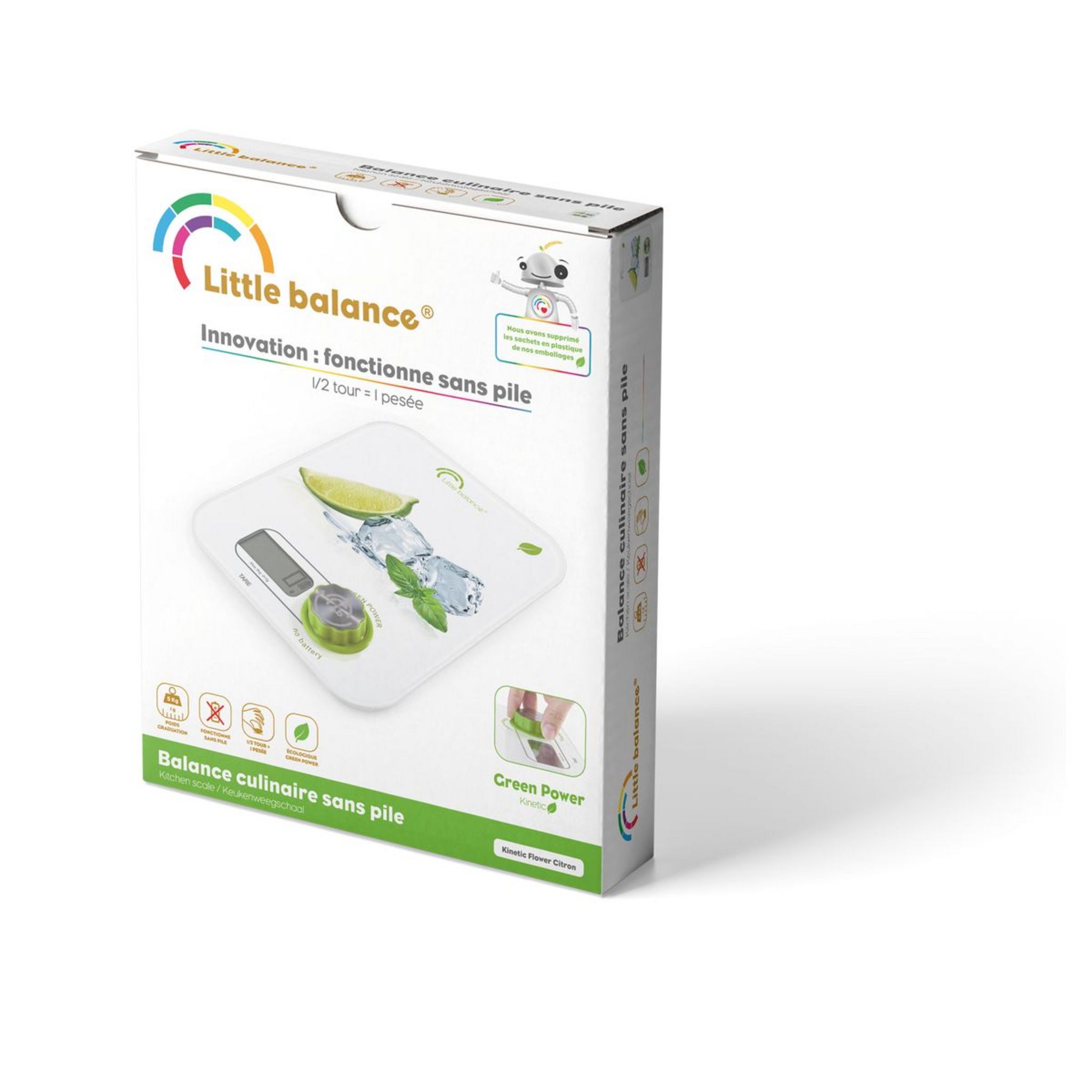 Voir la diapositive 6 : LITTLE BALANCE Balance de cuisine 8447 FLOWCIT - Blanc