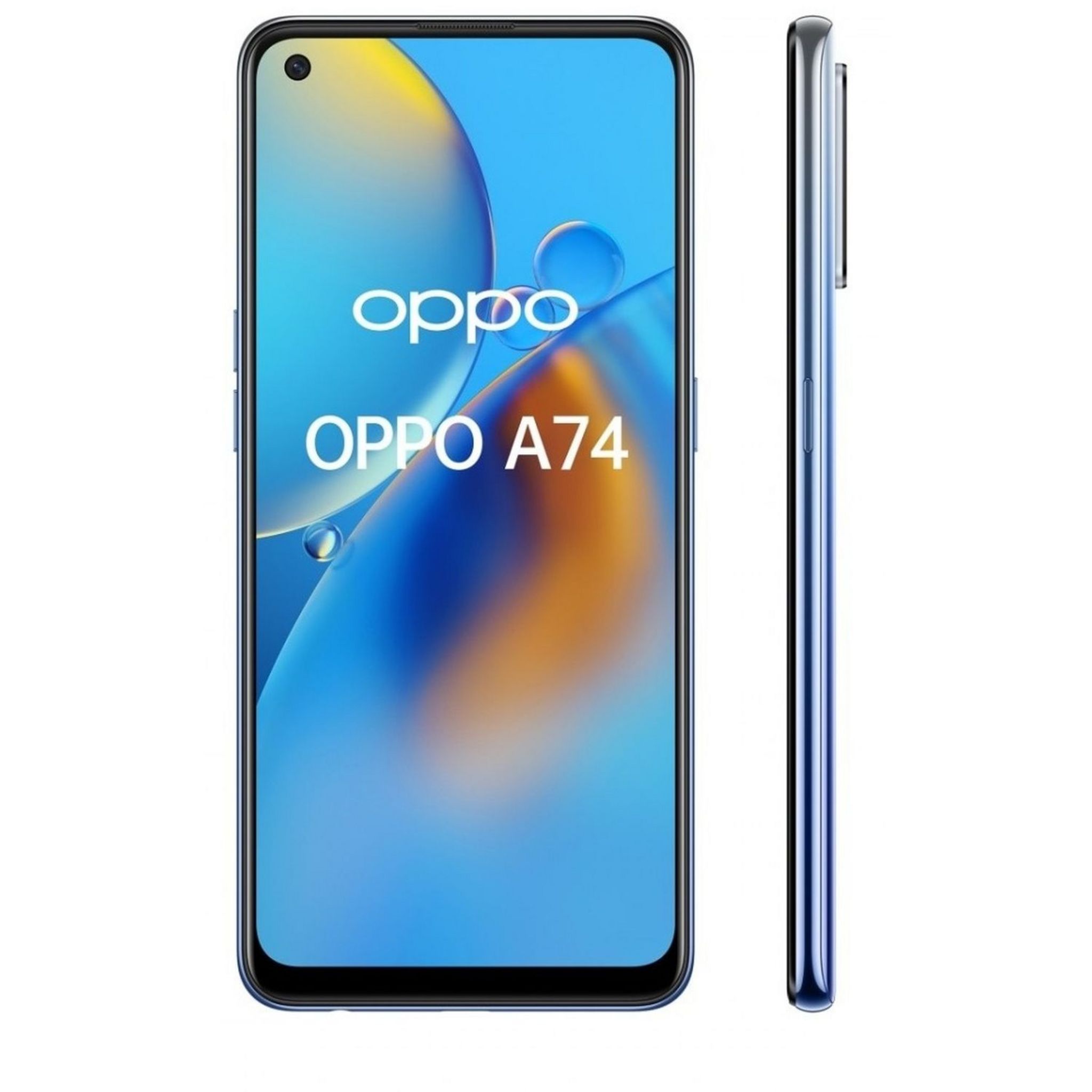 Voir la diapositive 3 : OPPO Smartphone A74  4G  128 Go  6.43 pouces  Bleu  Double NanoSim