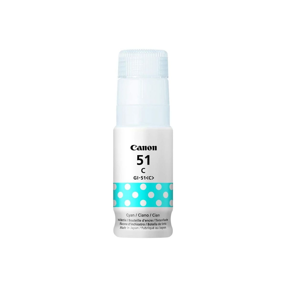 Voir la diapositive 2 : CANON Bouteille d'encre GI51C - Cyan