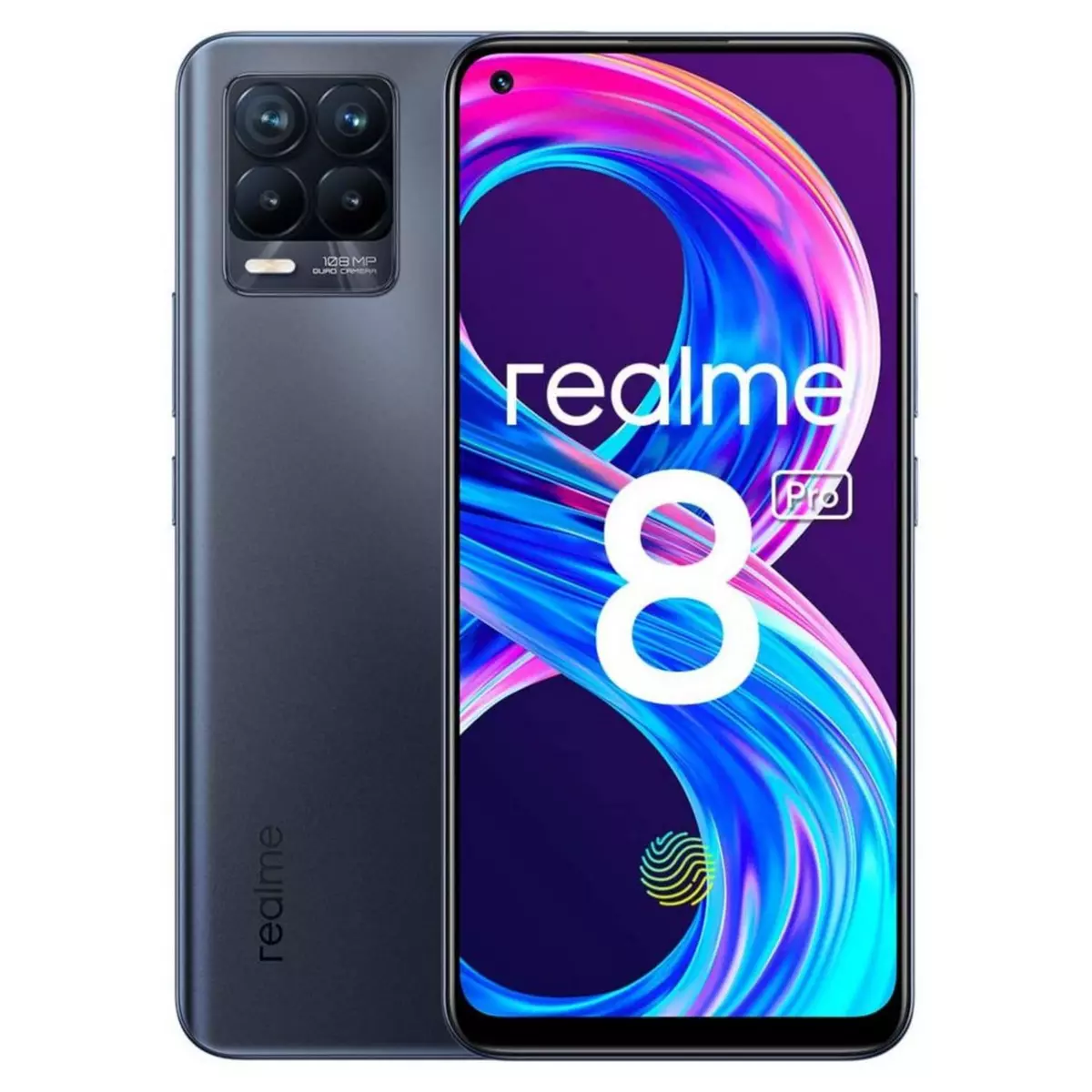 REALME Smartphone 8 Pro 128 Go  6.4 pouces  Noir  4G  Double Nano Sim