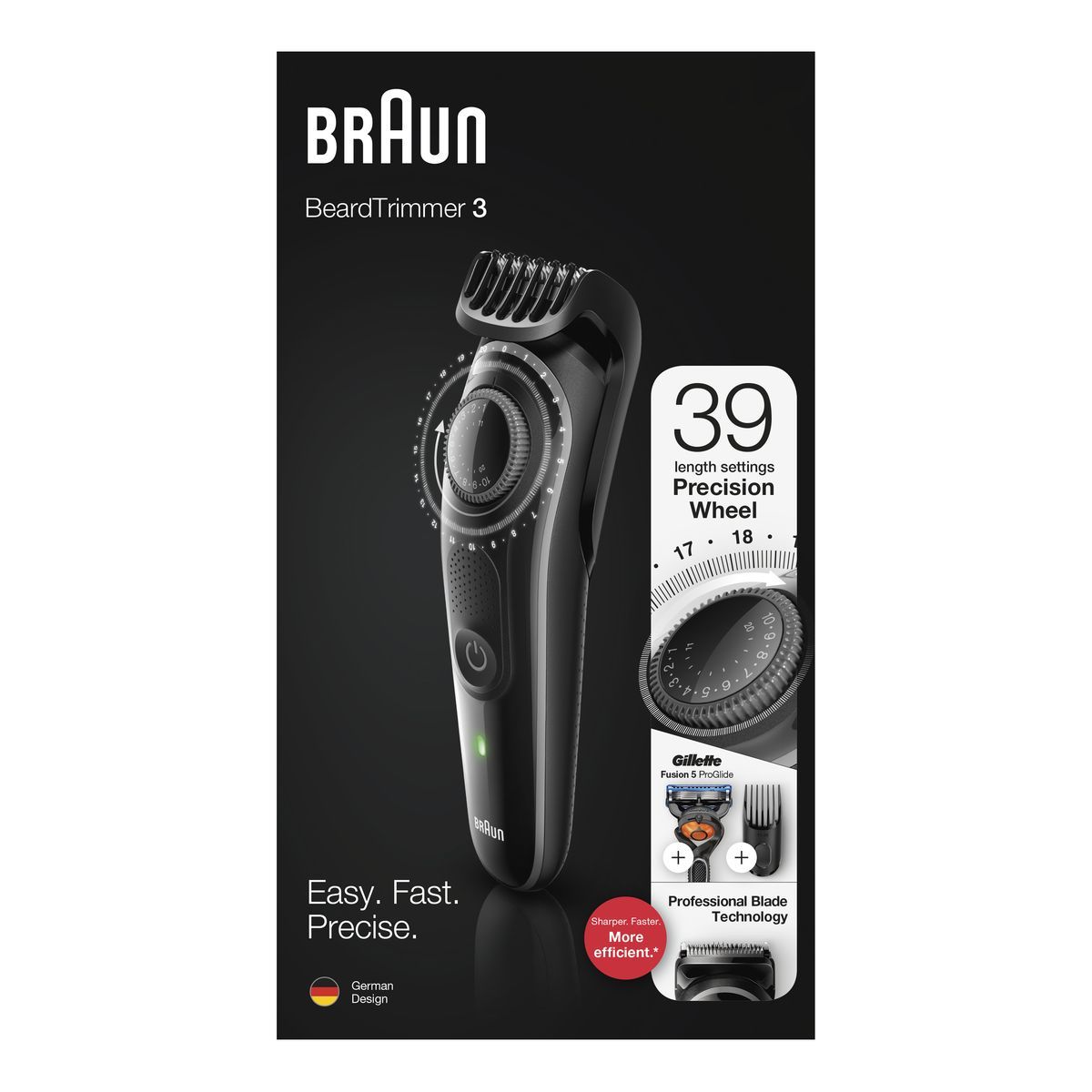 BRAUN Tondeuse barbe sans fil BT3242 - Noir