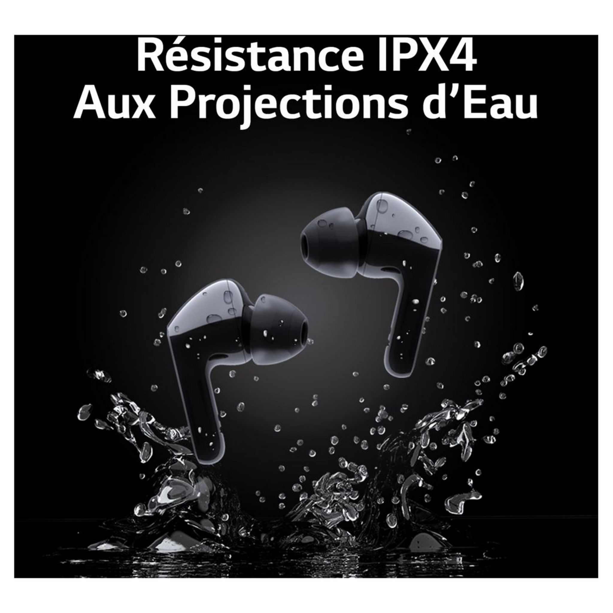 Voir la diapositive 7 : LG Écouteurs sans fil Bluetooth avec étui de charge - Noir - Tone Free with Meridian