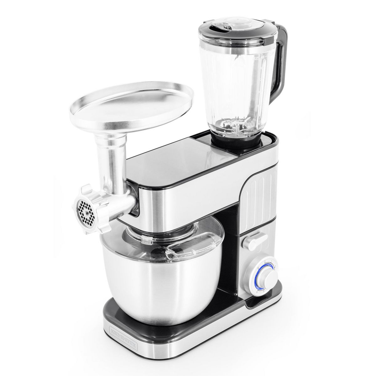 KITCHENCOOK Robot pâtissier multifonction 3 en 1 avec hachoir ANTARA - Inox
