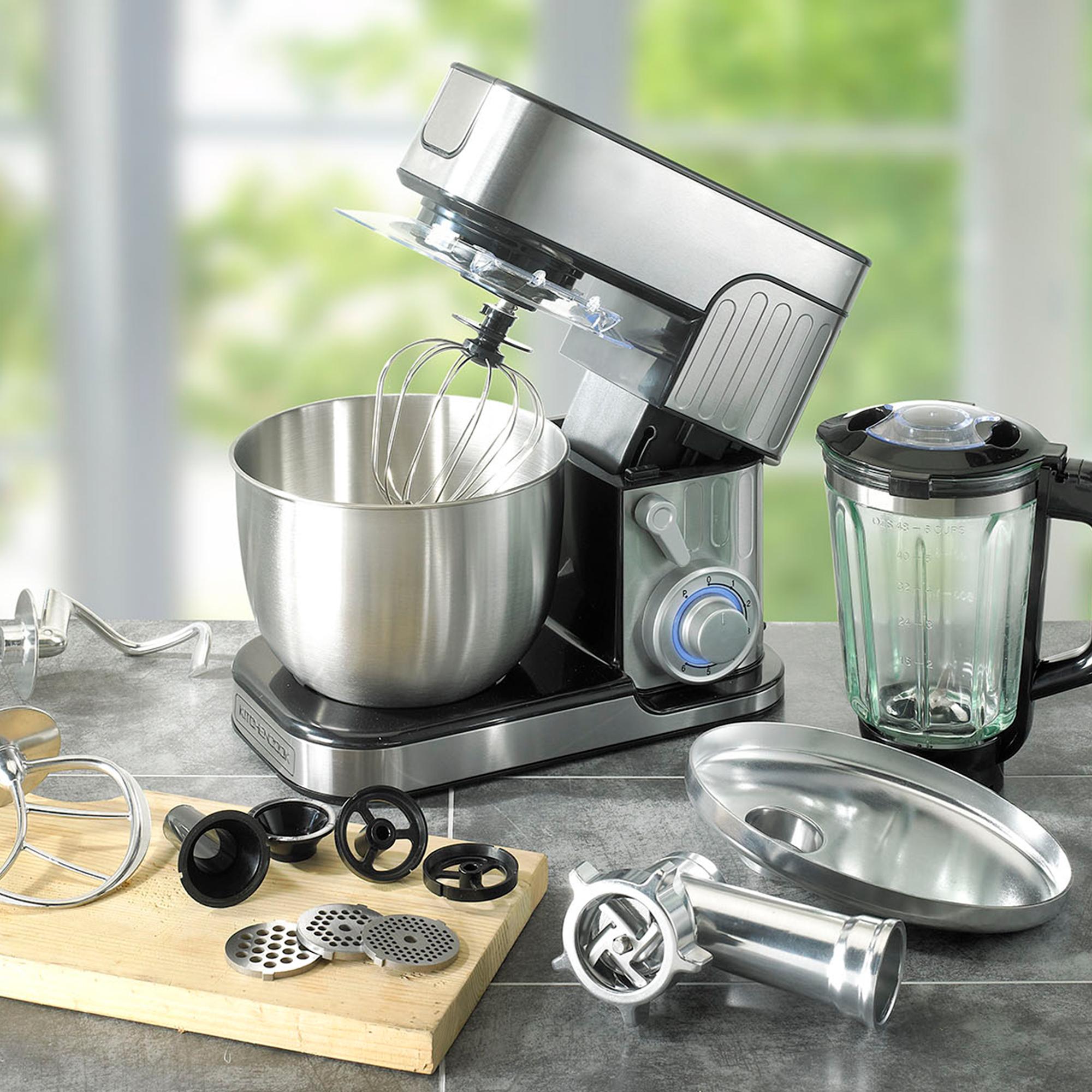 Voir la diapositive 7 : KITCHENCOOK Robot pâtissier multifonction 3 en 1 avec hachoir ANTARA - Inox