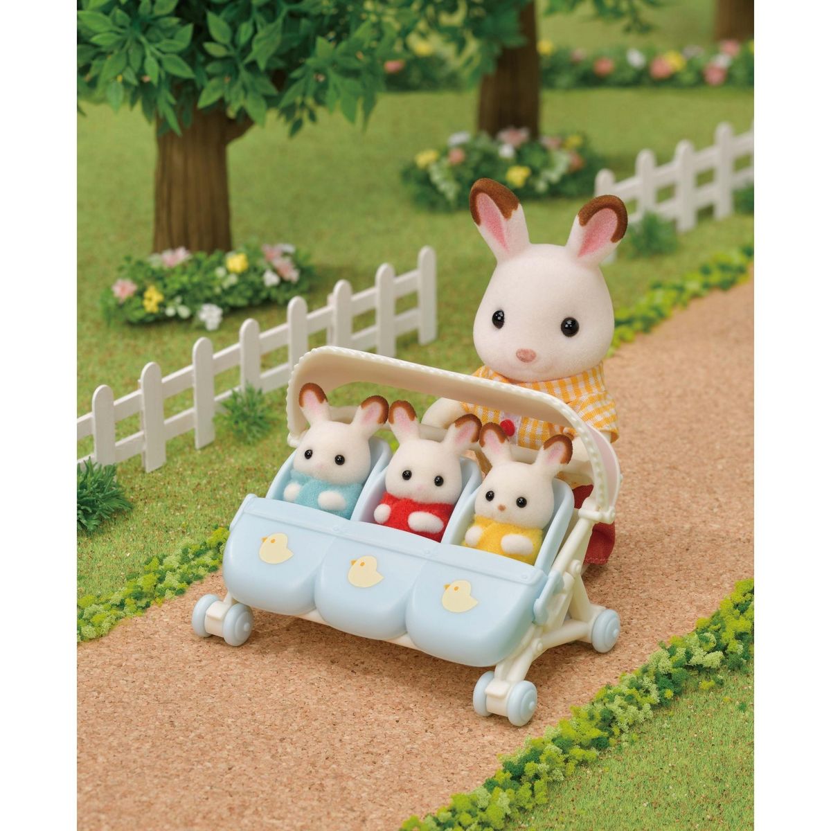 EPOCH D'ENFANCE Poussette Triple Sylvanian Families