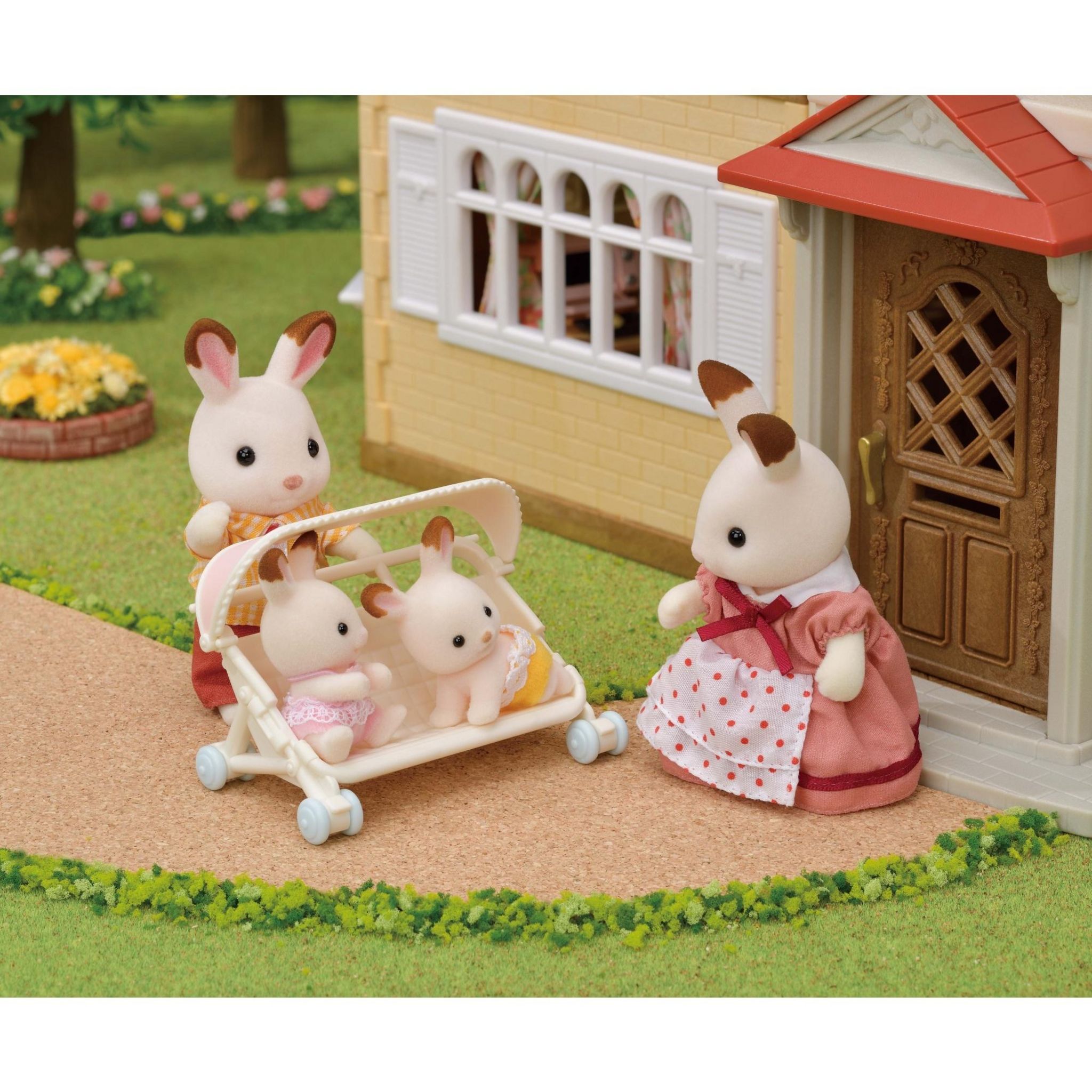Voir la diapositive 5 : EPOCH D'ENFANCE Poussette Triple Sylvanian Families